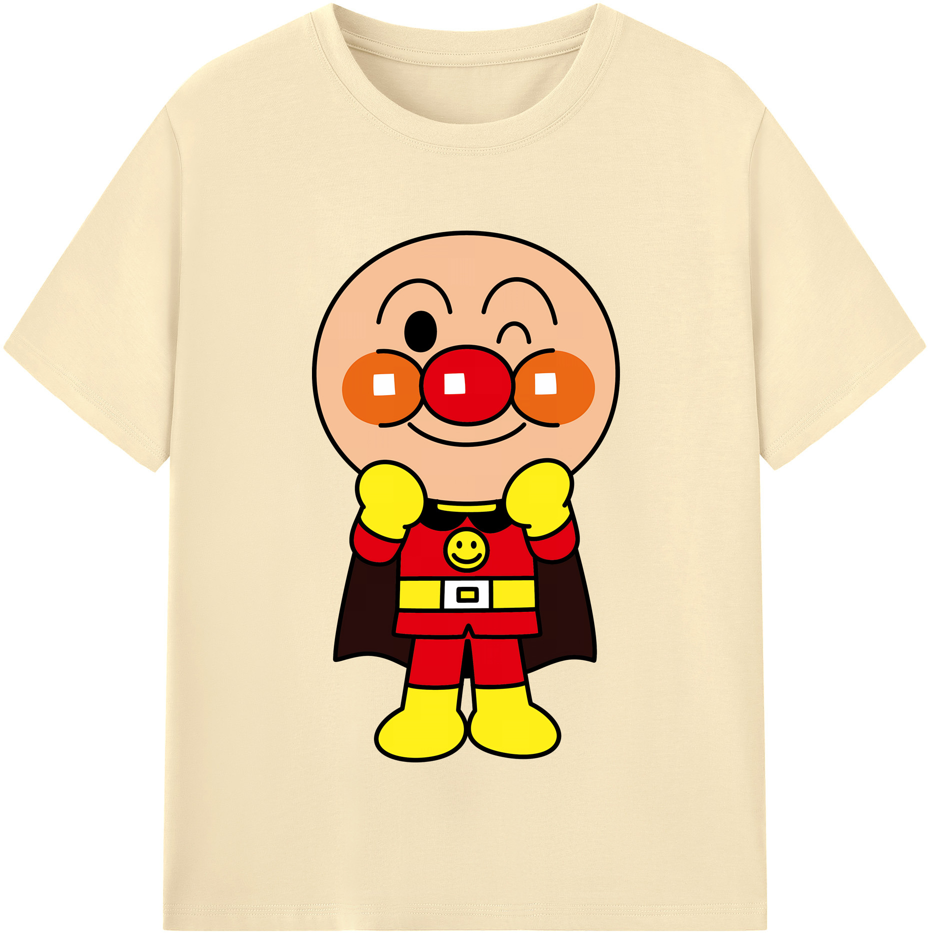 （画像用） アンパンマン Anpanman 綿100％半袖Tシャツ（フロントプリント）