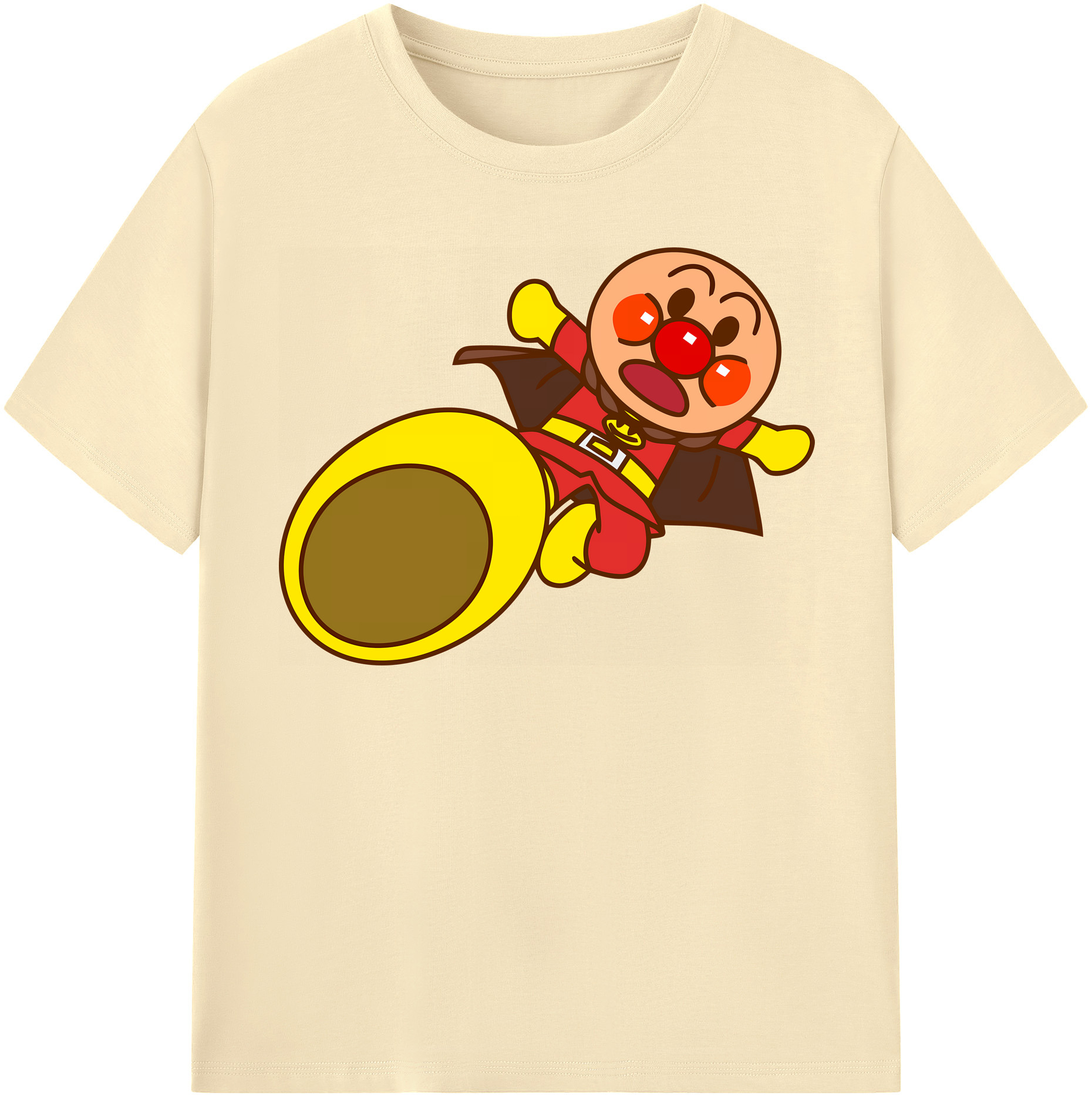 （画像用） アンパンマン Anpanman 綿100％半袖Tシャツ（フロントプリント）