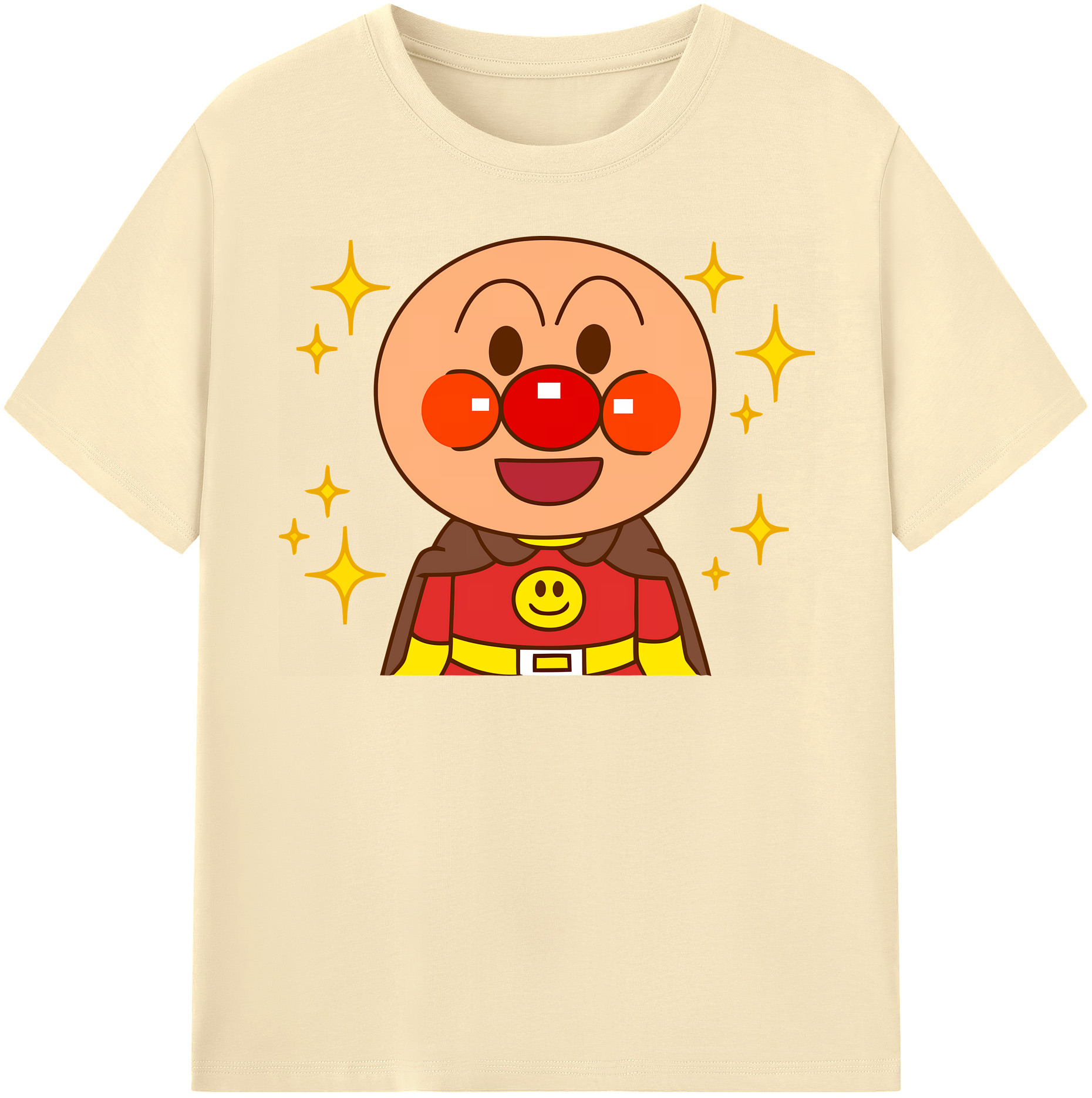 （画像用） アンパンマン Anpanman 綿100％半袖Tシャツ（フロントプリント）