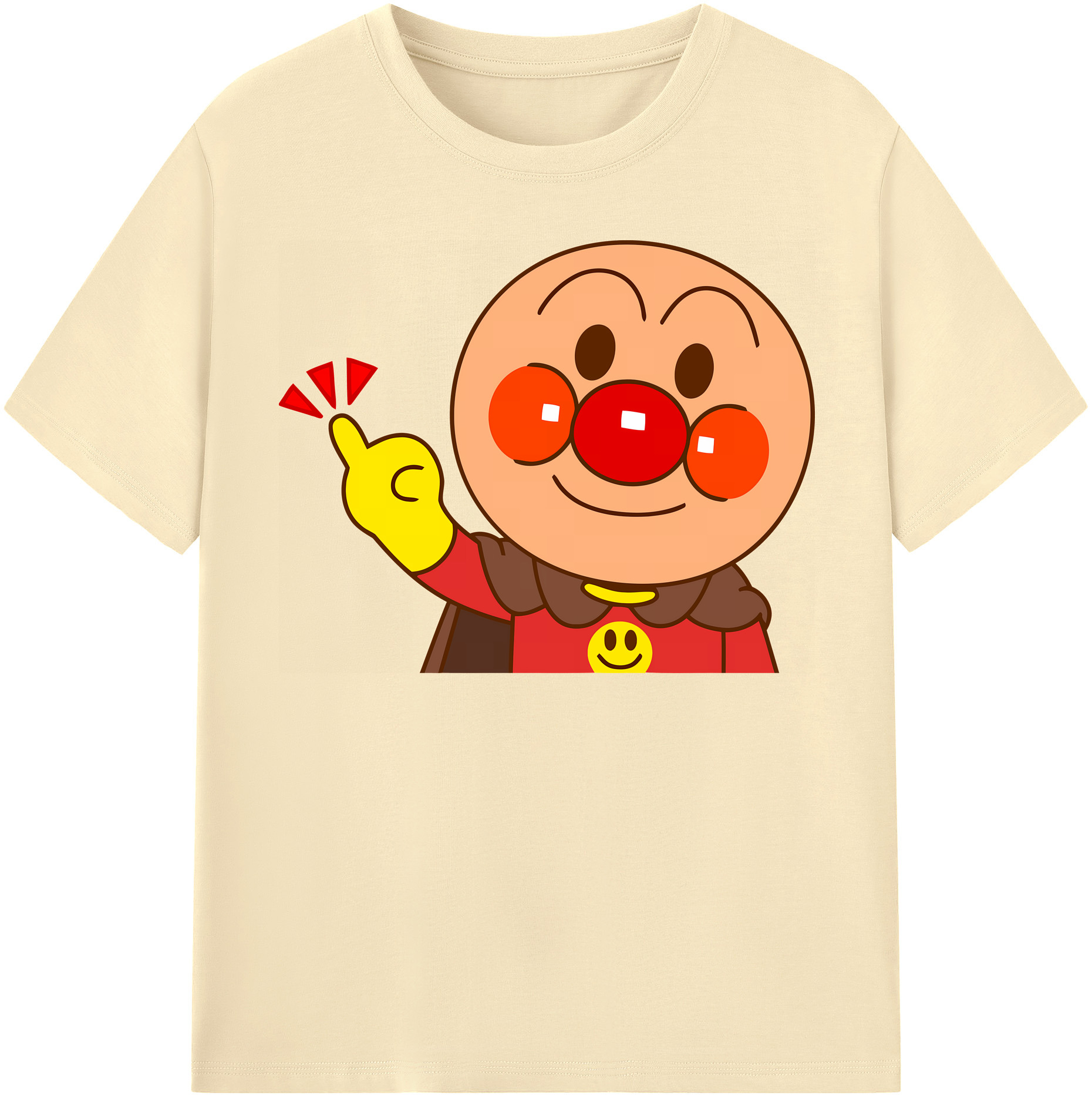 （画像用） アンパンマン Anpanman 綿100％半袖Tシャツ（フロントプリント）