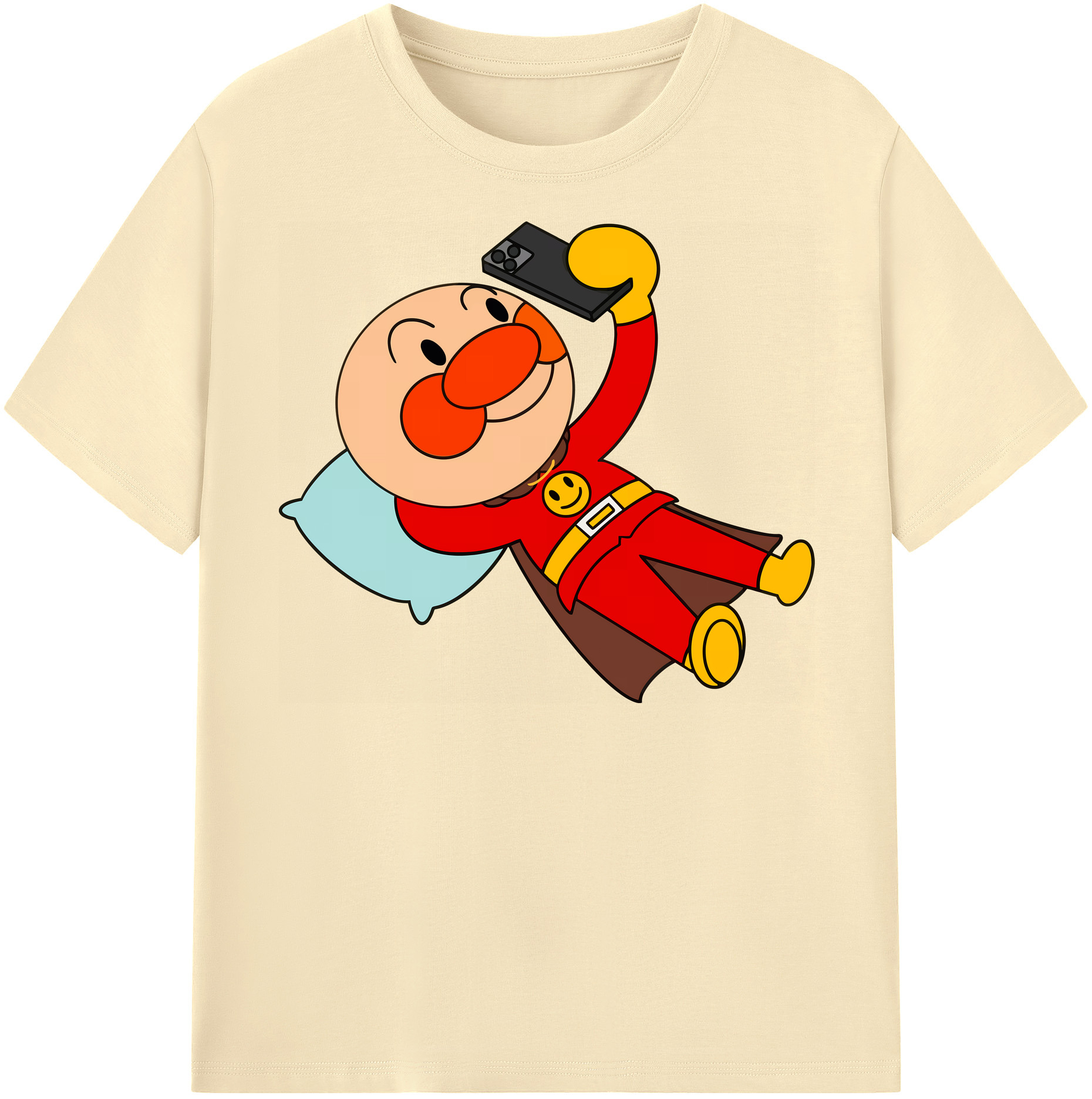 （画像用） アンパンマン Anpanman 綿100％半袖Tシャツ（フロントプリント）