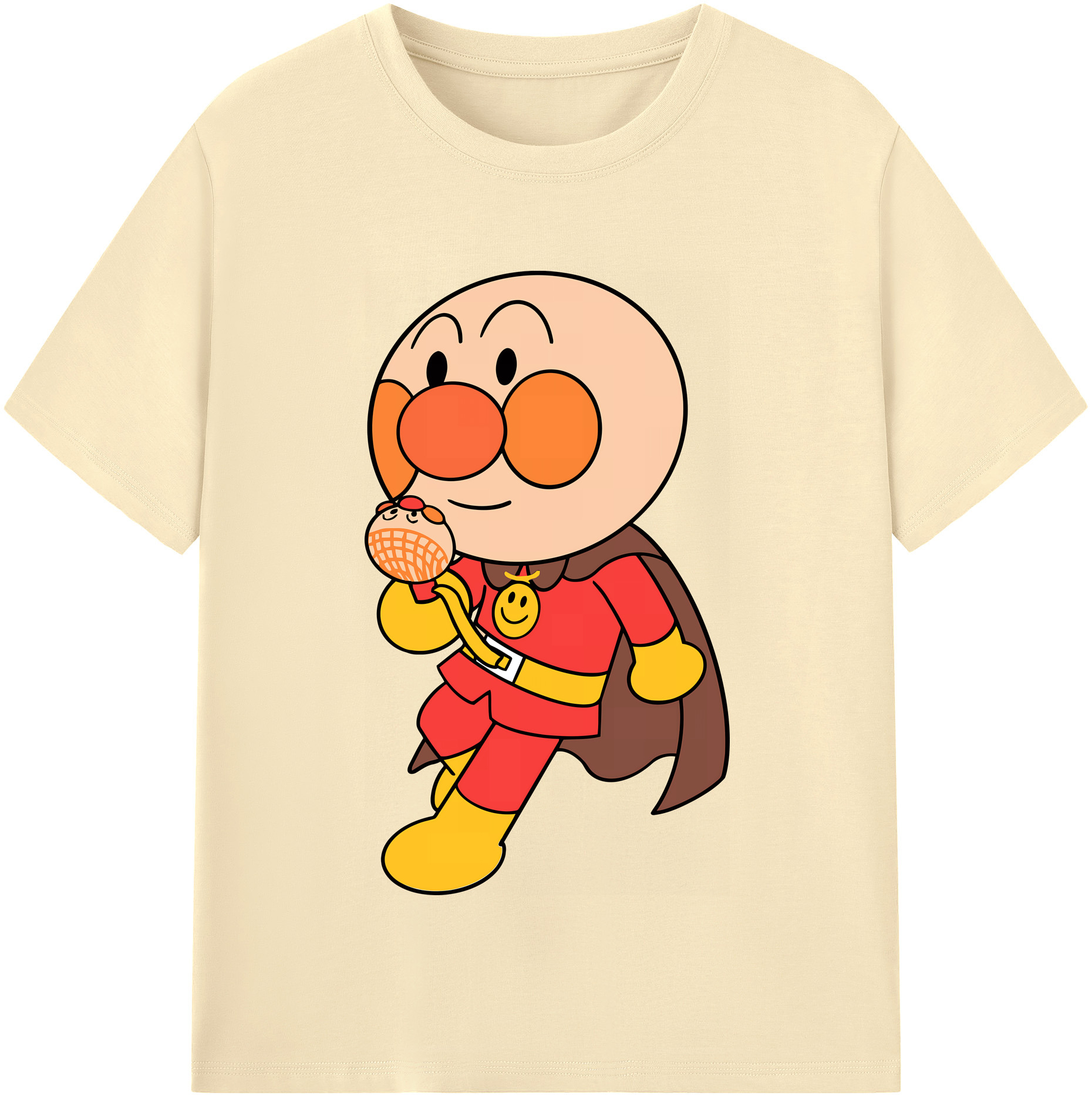 （画像用） アンパンマン Anpanman 綿100％半袖Tシャツ（フロントプリント）