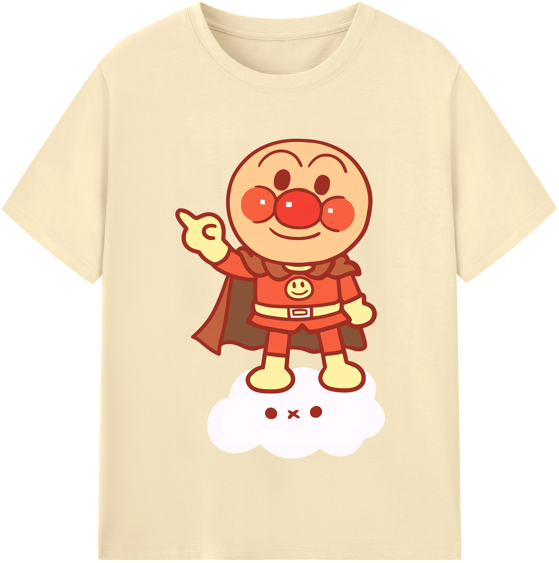 （画像用） アンパンマン Anpanman 綿100％半袖Tシャツ（フロントプリント）
