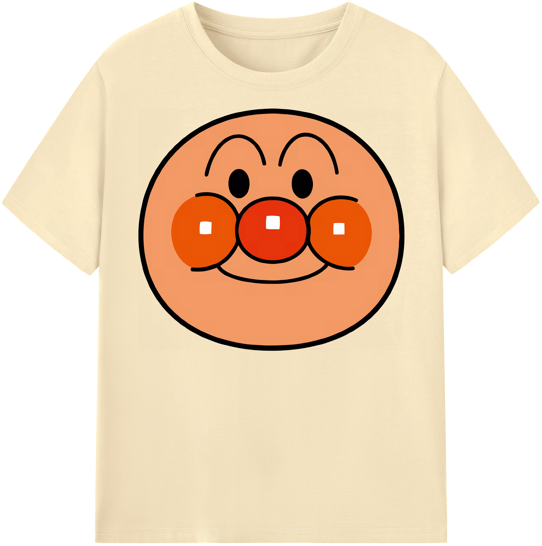 （画像用） アンパンマン Anpanman 綿100％半袖Tシャツ（フロントプリント）