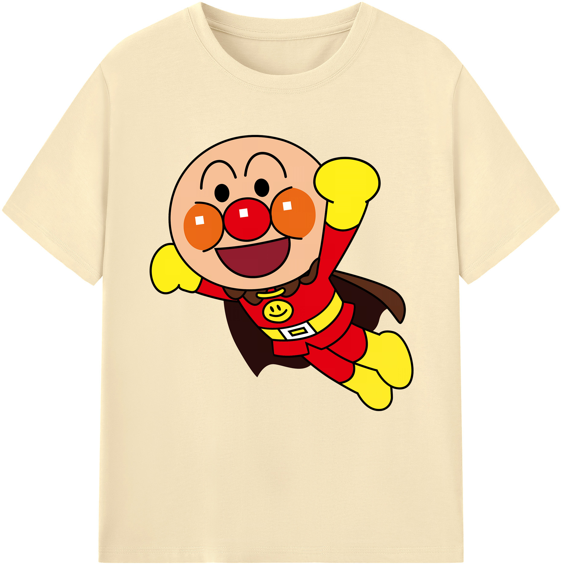 （画像用） アンパンマン Anpanman 綿100％半袖Tシャツ（フロントプリント）