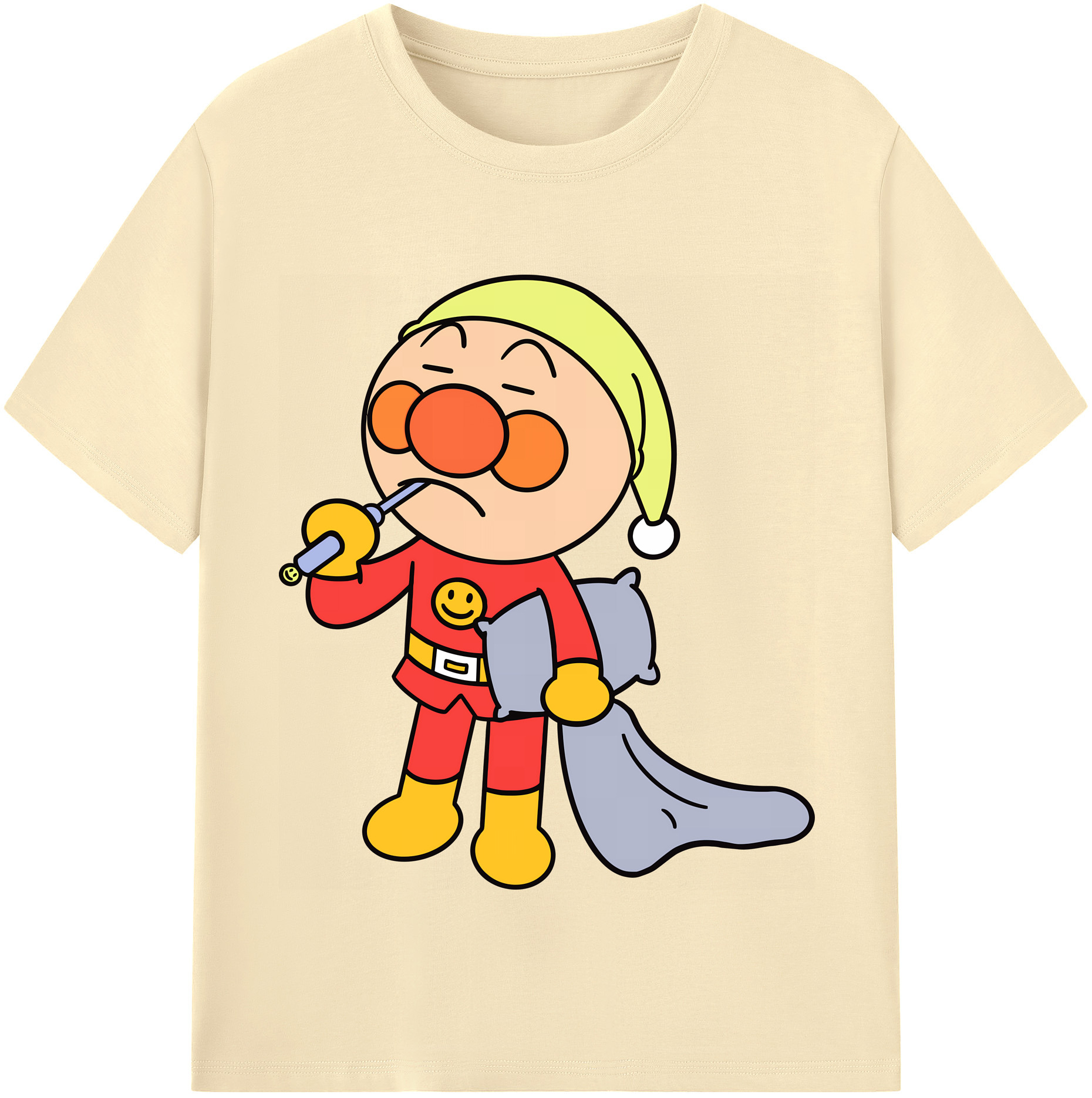 （画像用） アンパンマン Anpanman 綿100％半袖Tシャツ（フロントプリント）