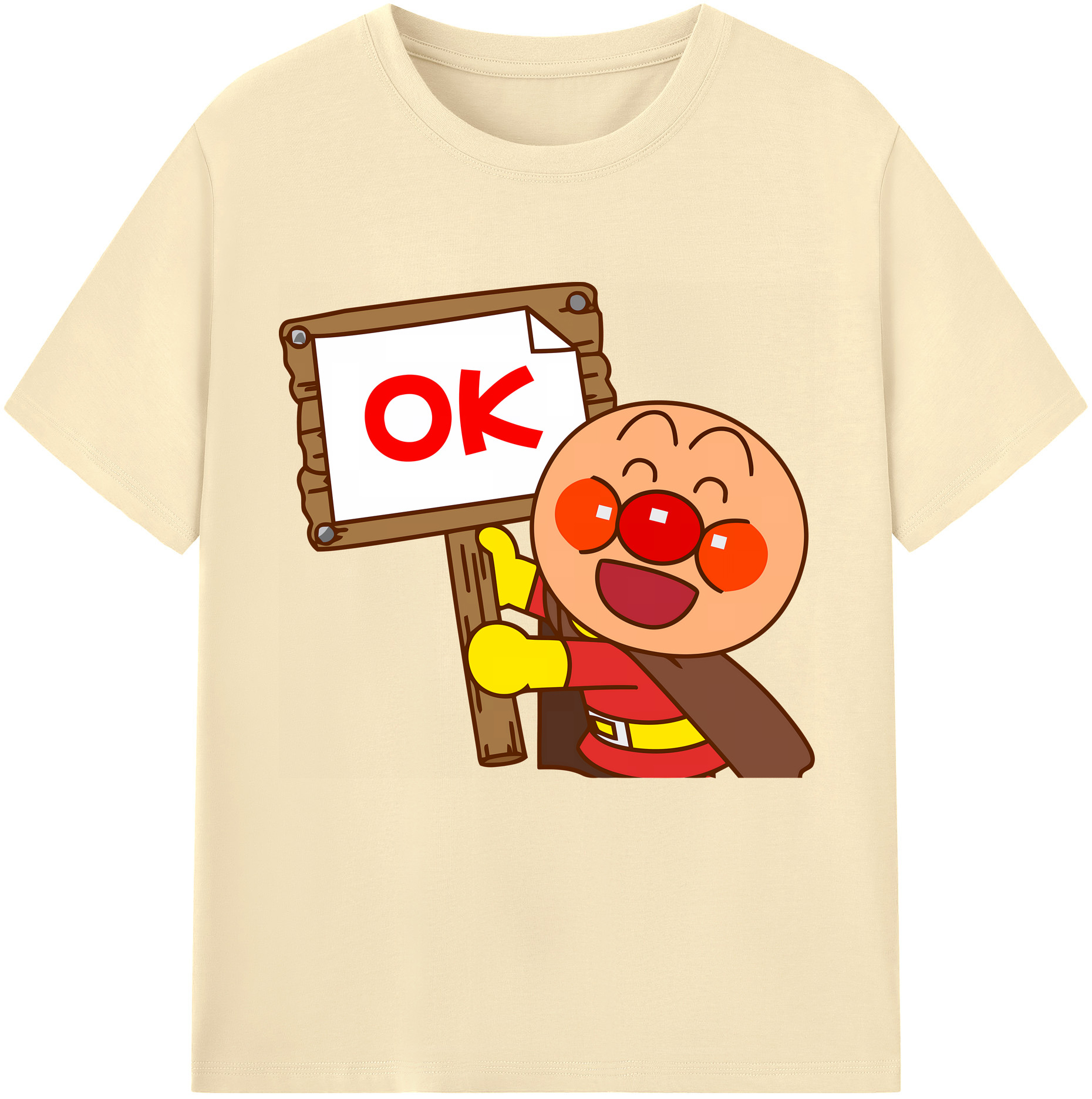 （画像用） アンパンマン Anpanman 綿100％半袖Tシャツ（フロントプリント）