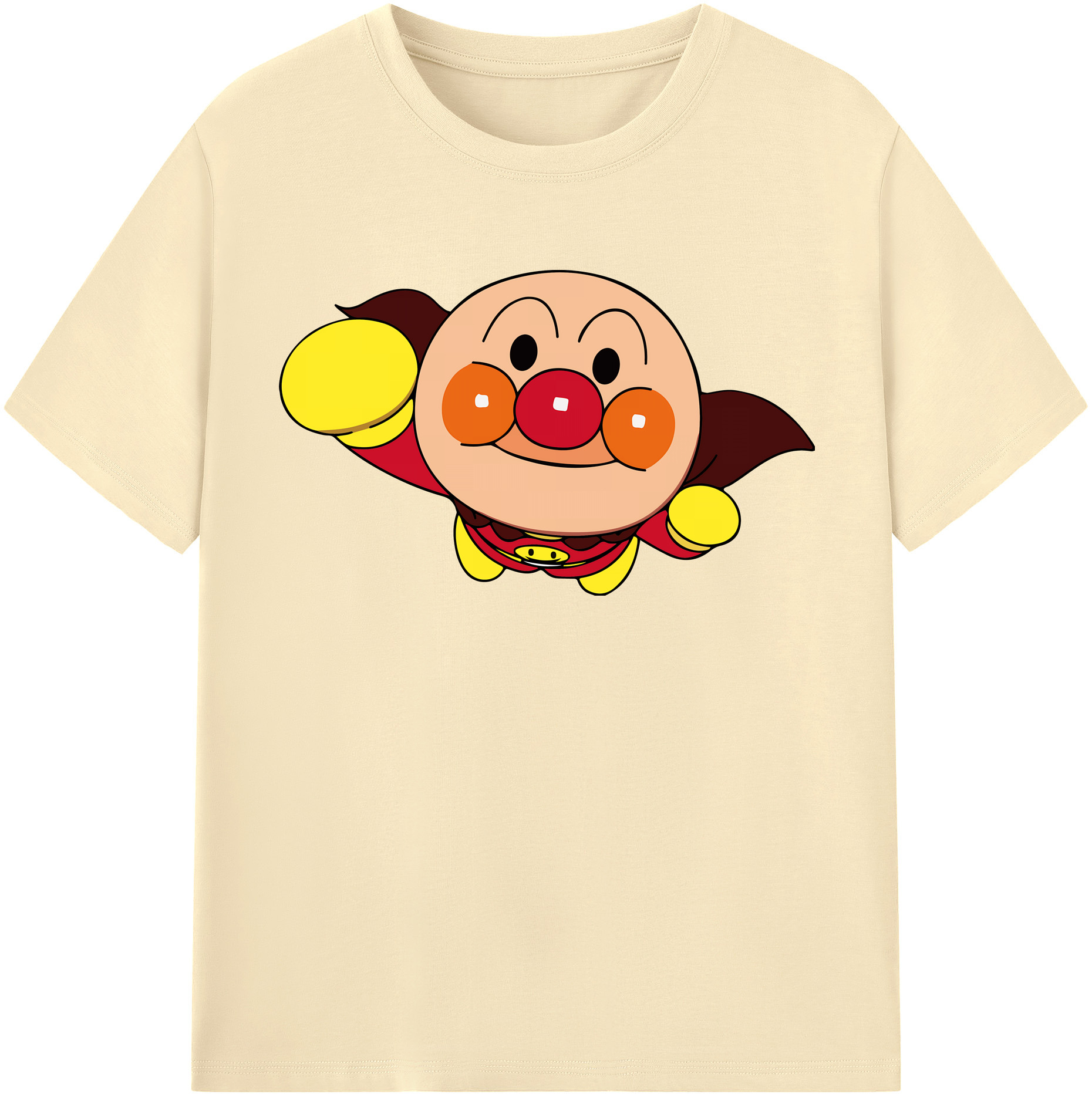 （画像用） アンパンマン Anpanman 綿100％半袖Tシャツ（フロントプリント）