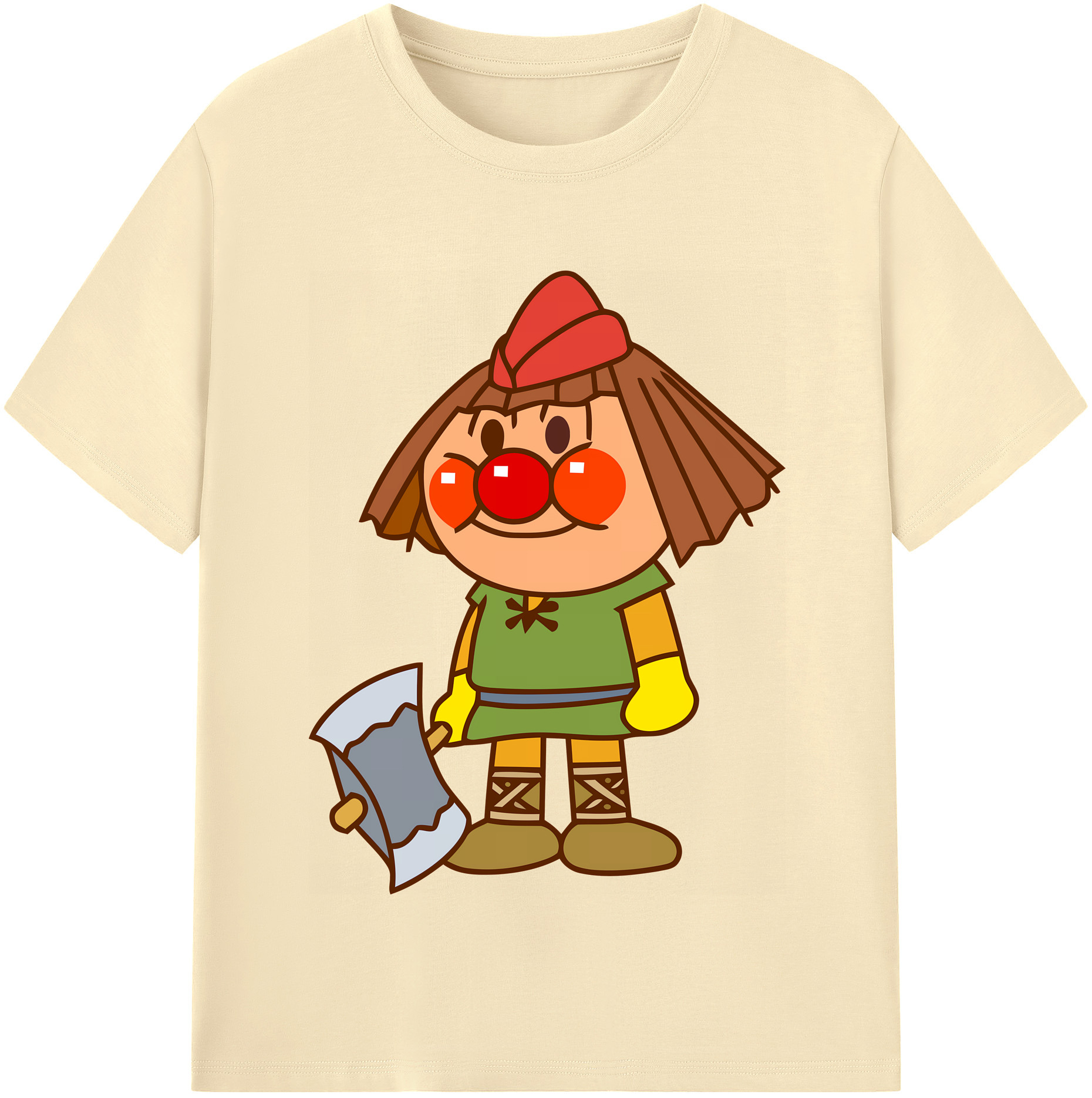 （画像用） アンパンマン Anpanman 綿100％半袖Tシャツ（フロントプリント）