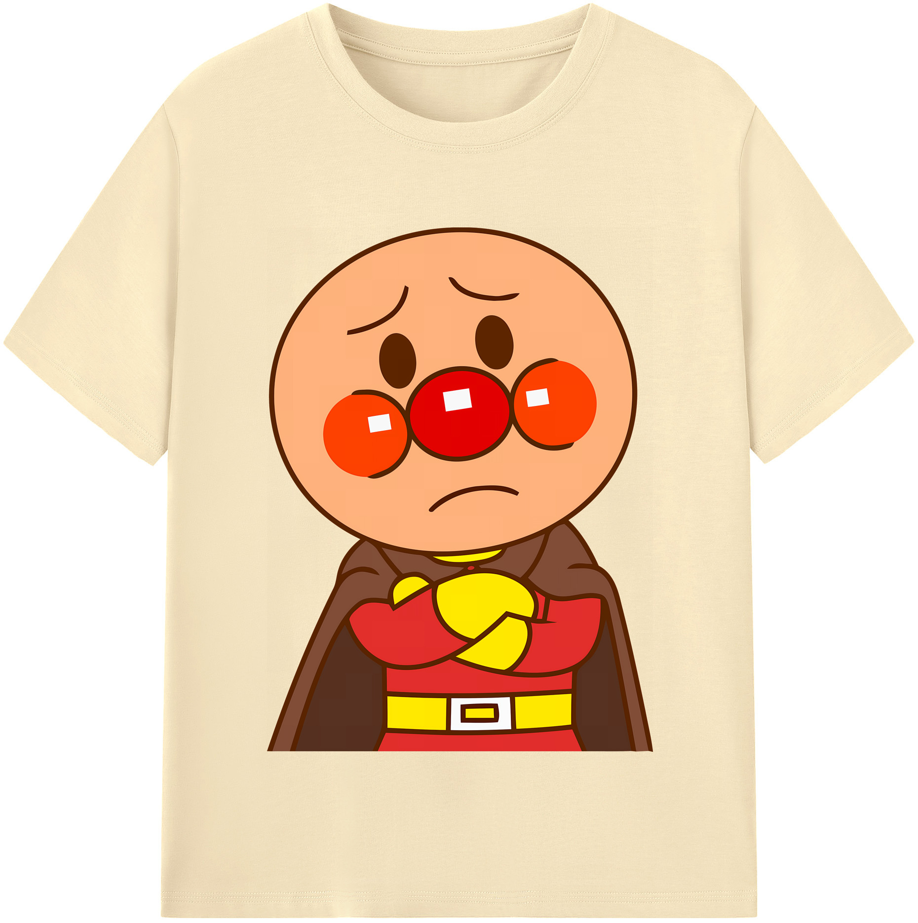 （画像用） アンパンマン Anpanman 綿100％半袖Tシャツ（フロントプリント）