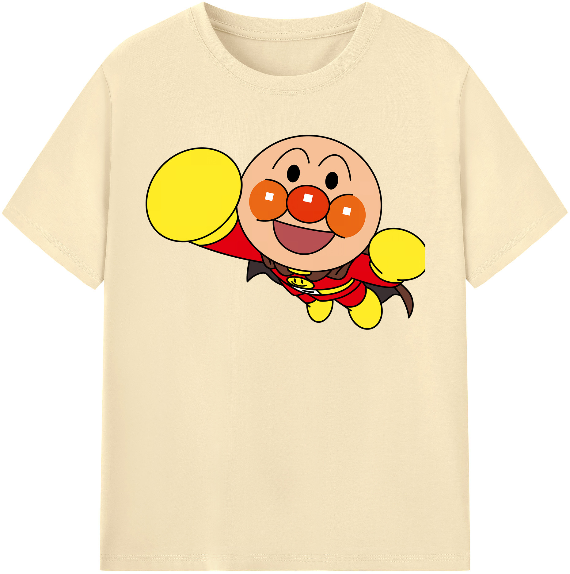 （画像用） アンパンマン Anpanman 綿100％半袖Tシャツ（フロントプリント）