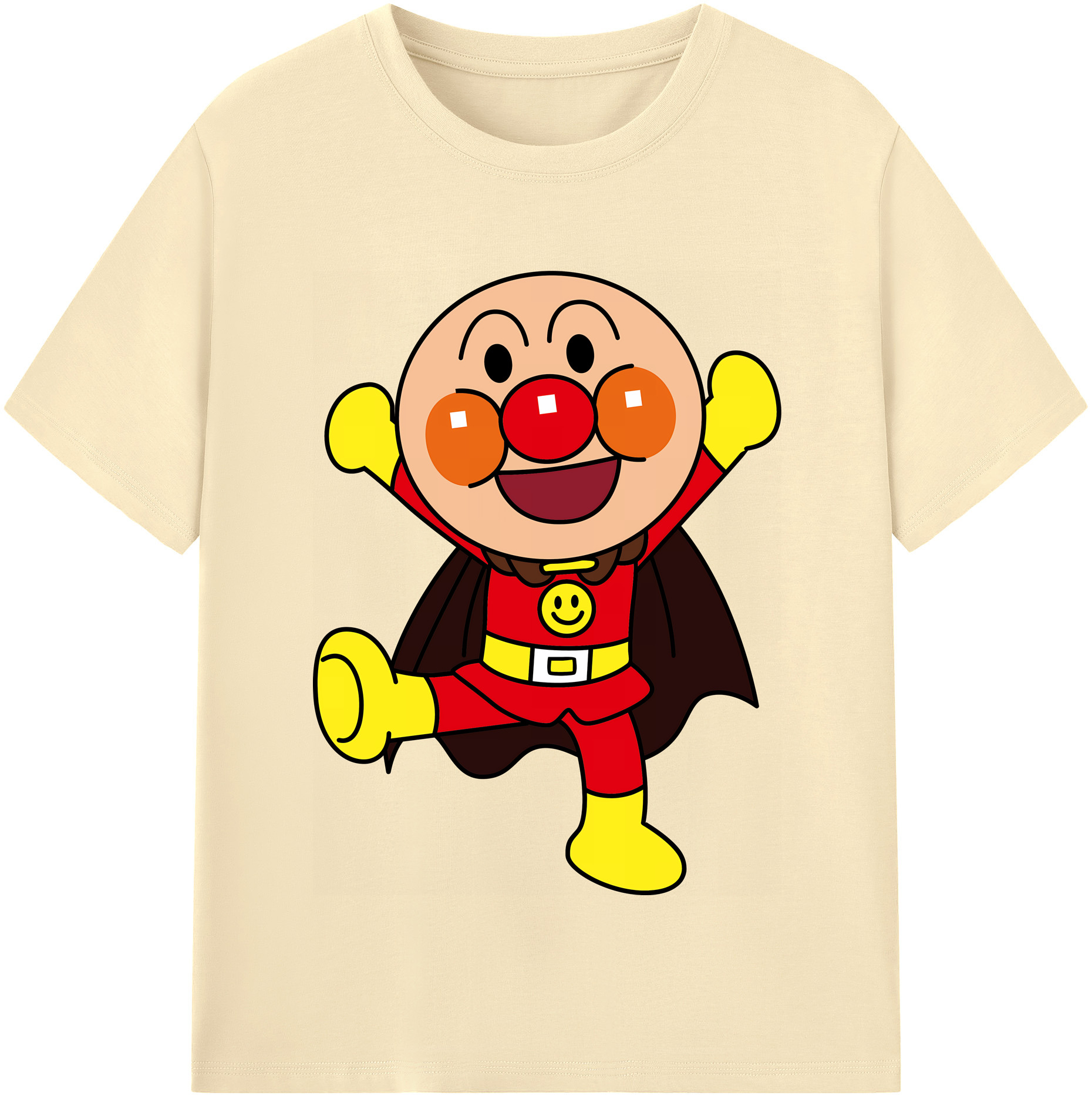 （画像用） アンパンマン Anpanman 綿100％半袖Tシャツ（フロントプリント）