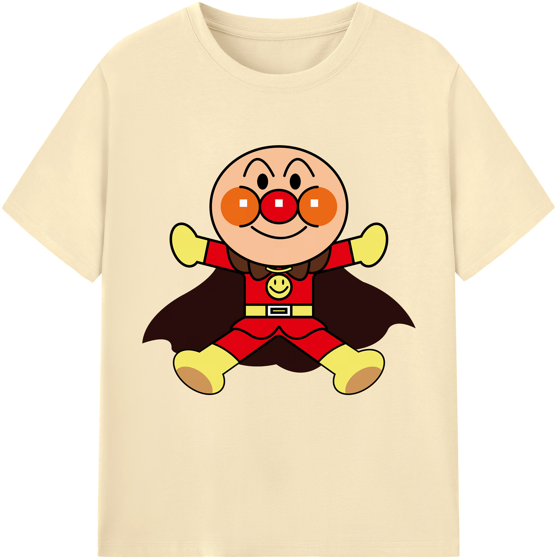 （画像用） アンパンマン Anpanman 綿100％半袖Tシャツ（フロントプリント）