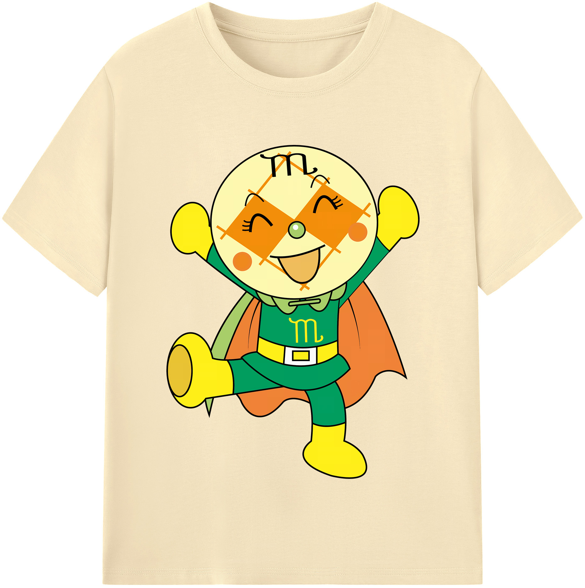 （画像用） アンパンマン Anpanman 綿100％半袖Tシャツ（フロントプリント）