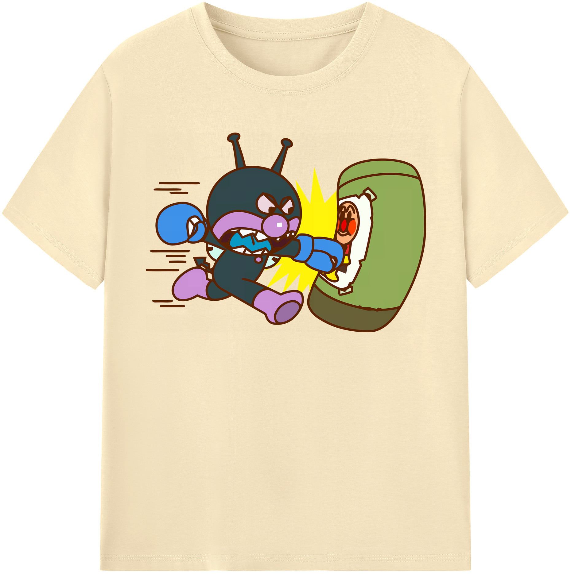 （画像用） アンパンマン Anpanman 綿100％半袖Tシャツ（フロントプリント）
