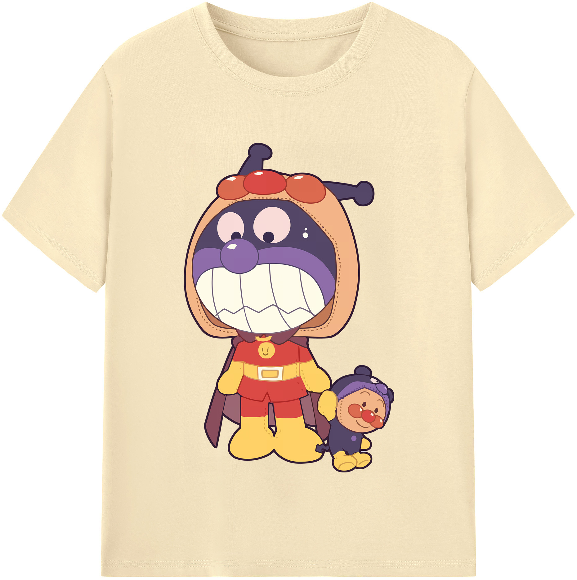 （画像用） アンパンマン Anpanman 綿100％半袖Tシャツ（フロントプリント）