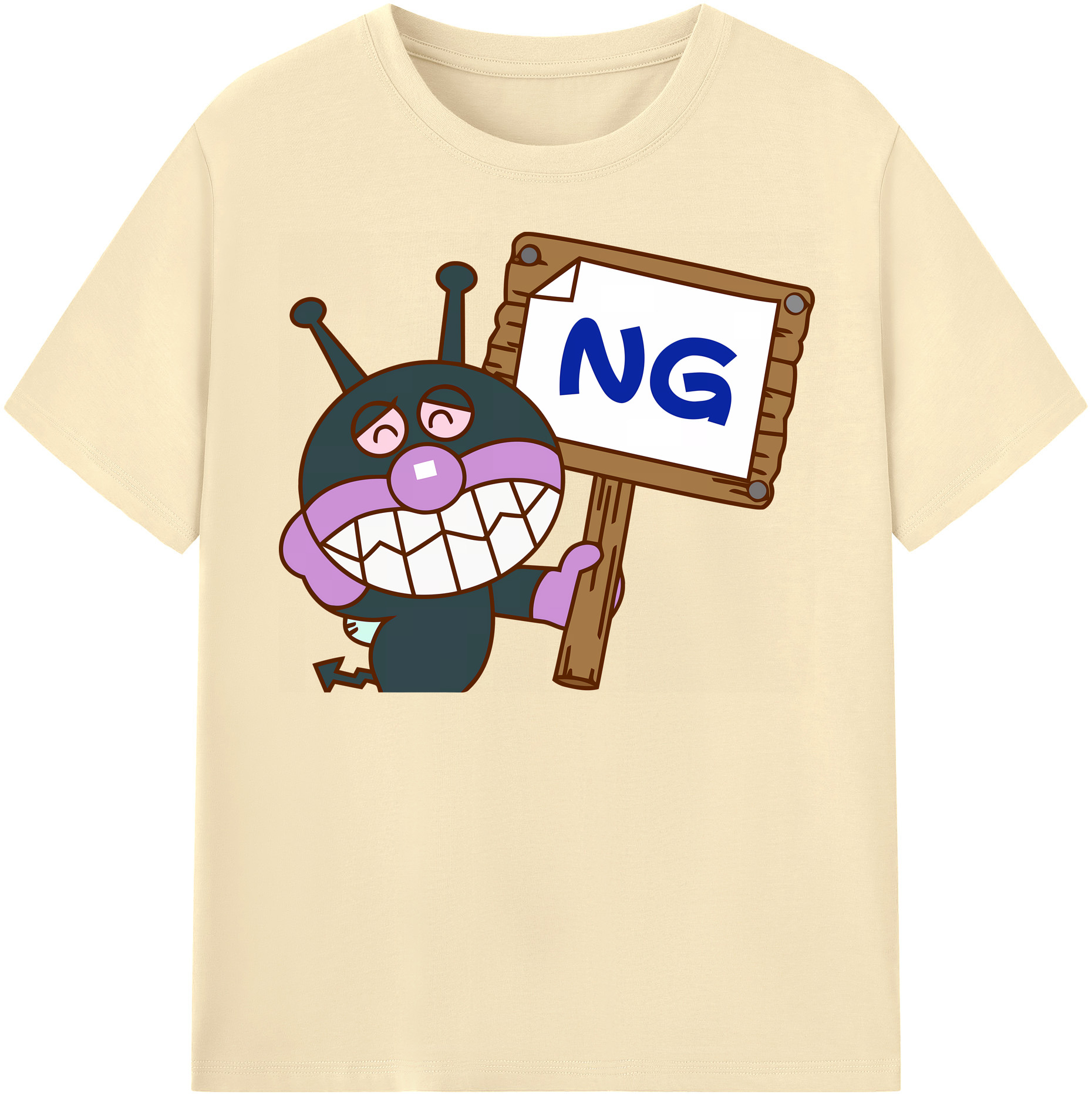 （画像用） アンパンマン Anpanman 綿100％半袖Tシャツ（フロントプリント）