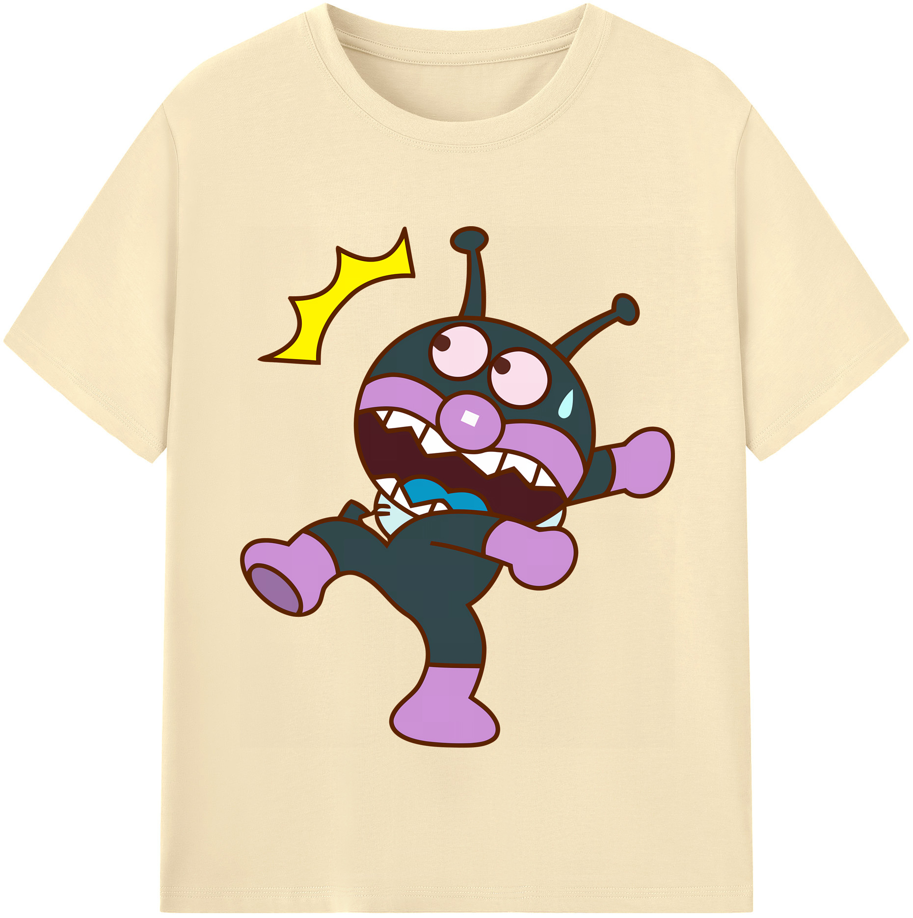 （画像用） アンパンマン Anpanman 綿100％半袖Tシャツ（フロントプリント）