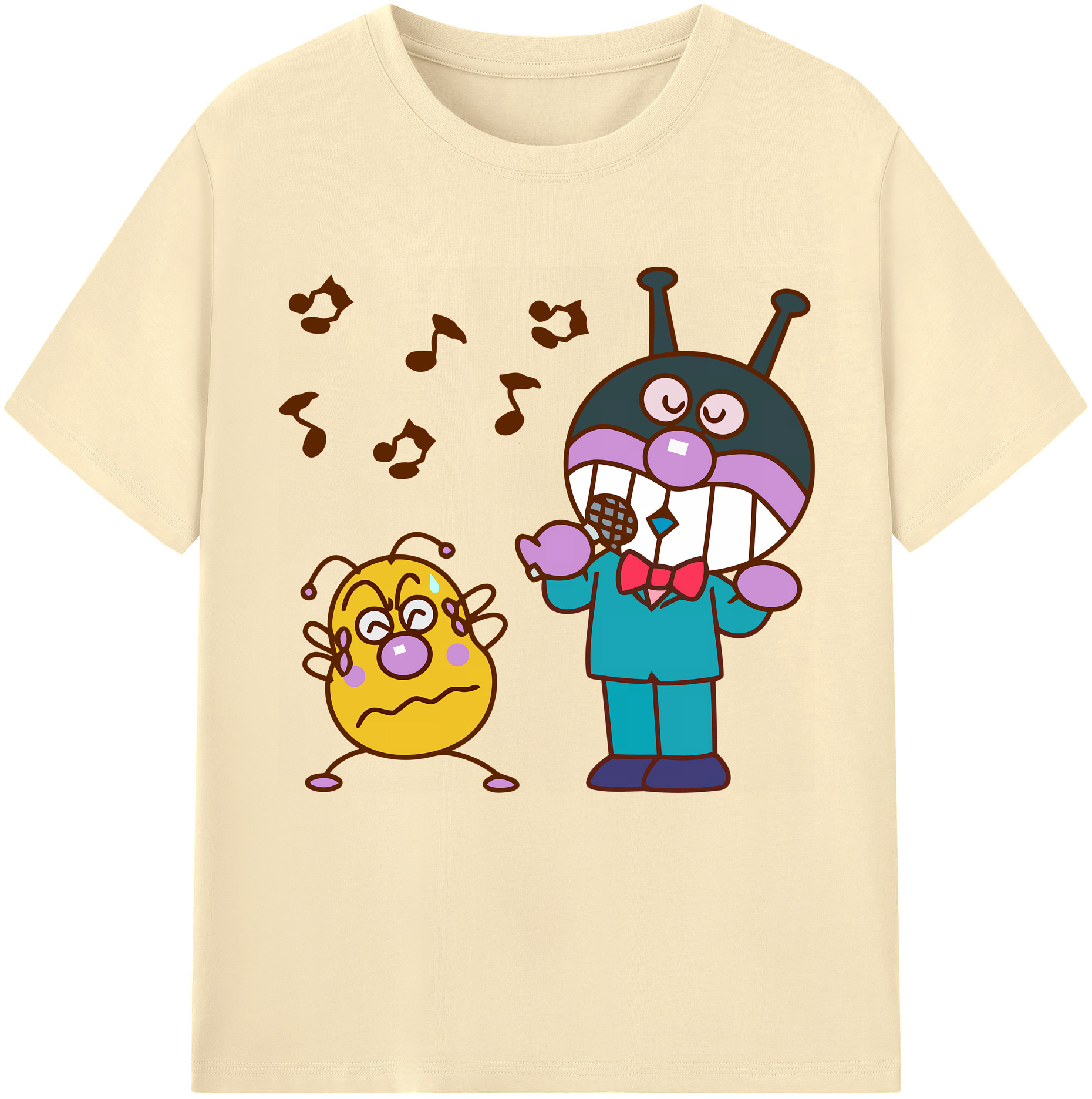 （画像用） アンパンマン Anpanman 綿100％半袖Tシャツ（フロントプリント）