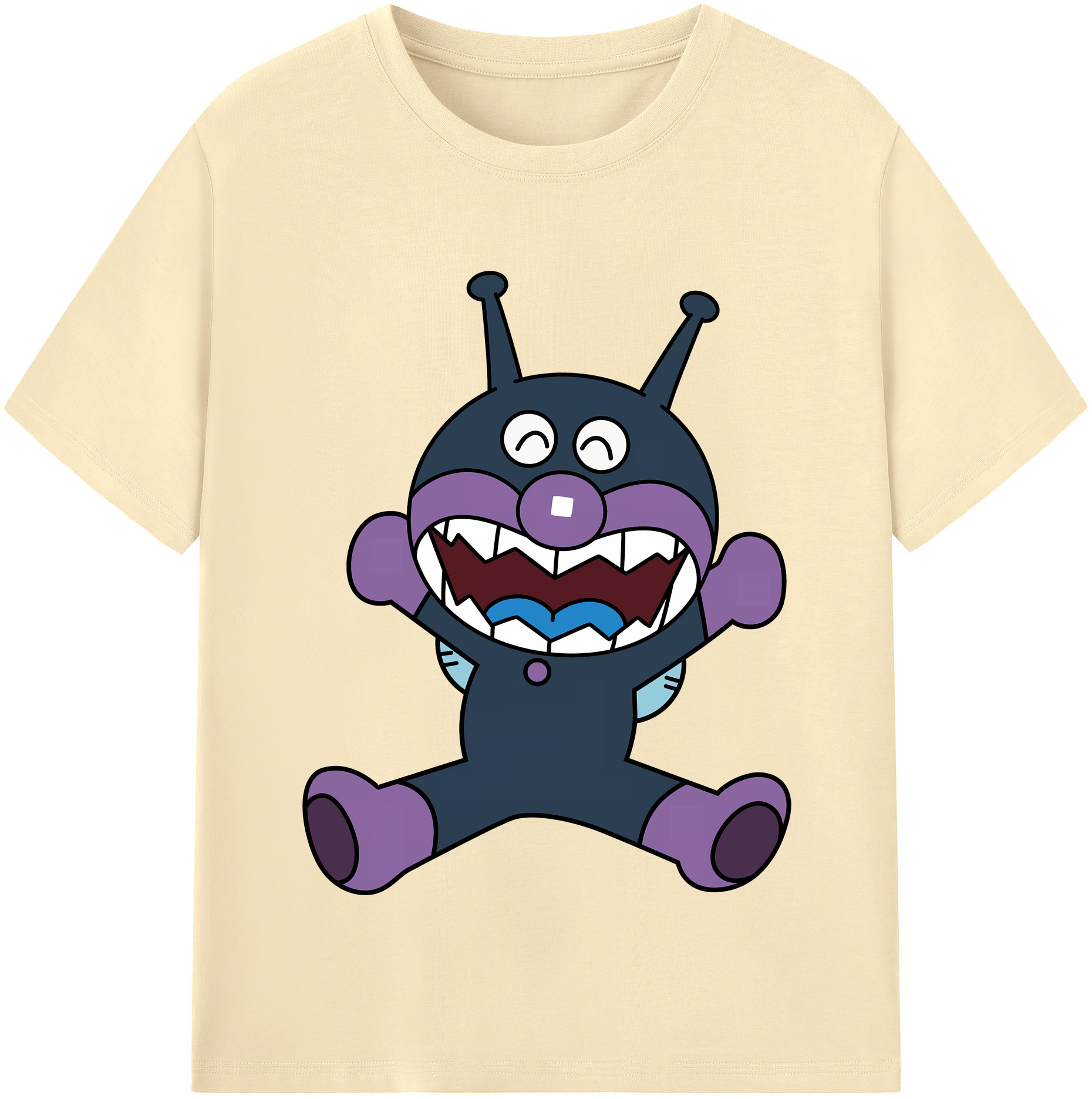 （画像用） アンパンマン Anpanman 綿100％半袖Tシャツ（フロントプリント）