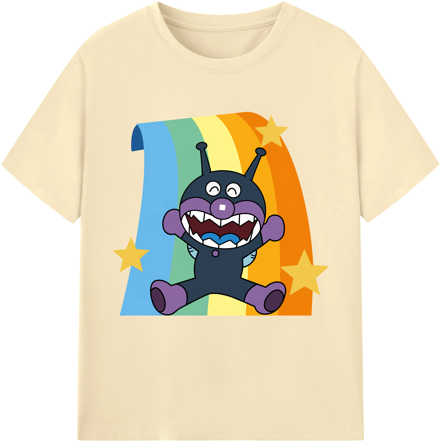 （画像用） アンパンマン Anpanman 綿100％半袖Tシャツ（フロントプリント）