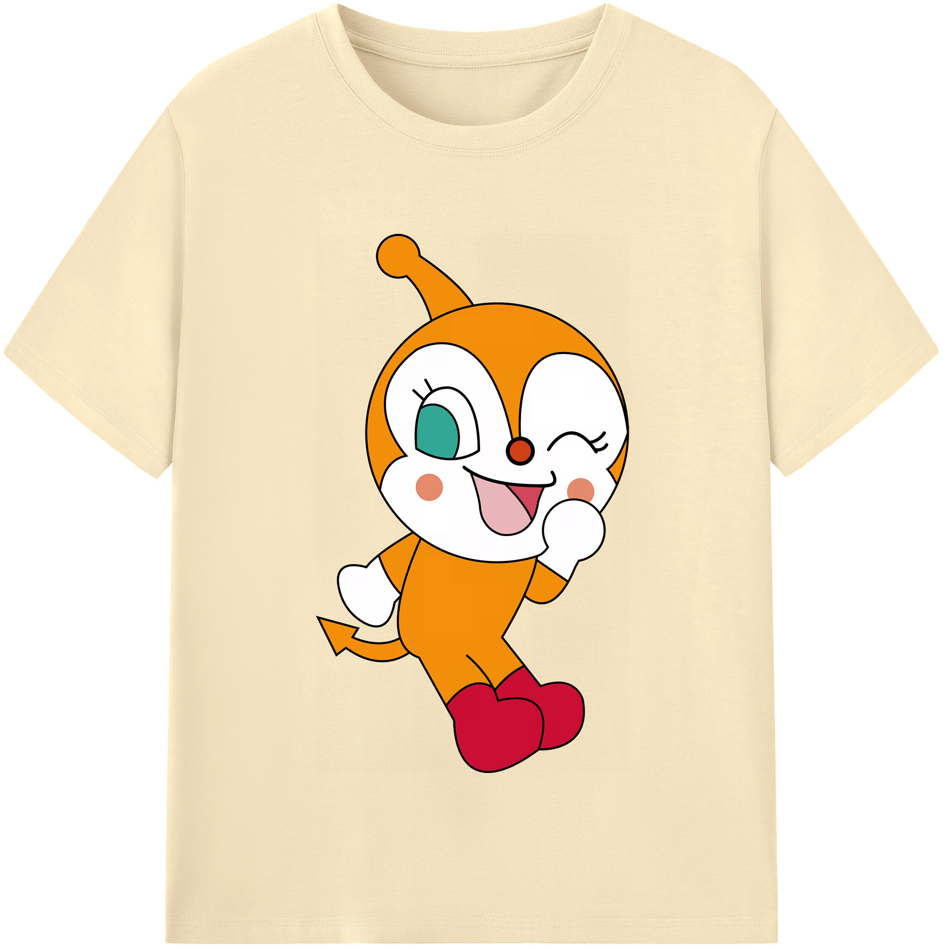 （画像用） アンパンマン Anpanman 綿100％半袖Tシャツ（フロントプリント）
