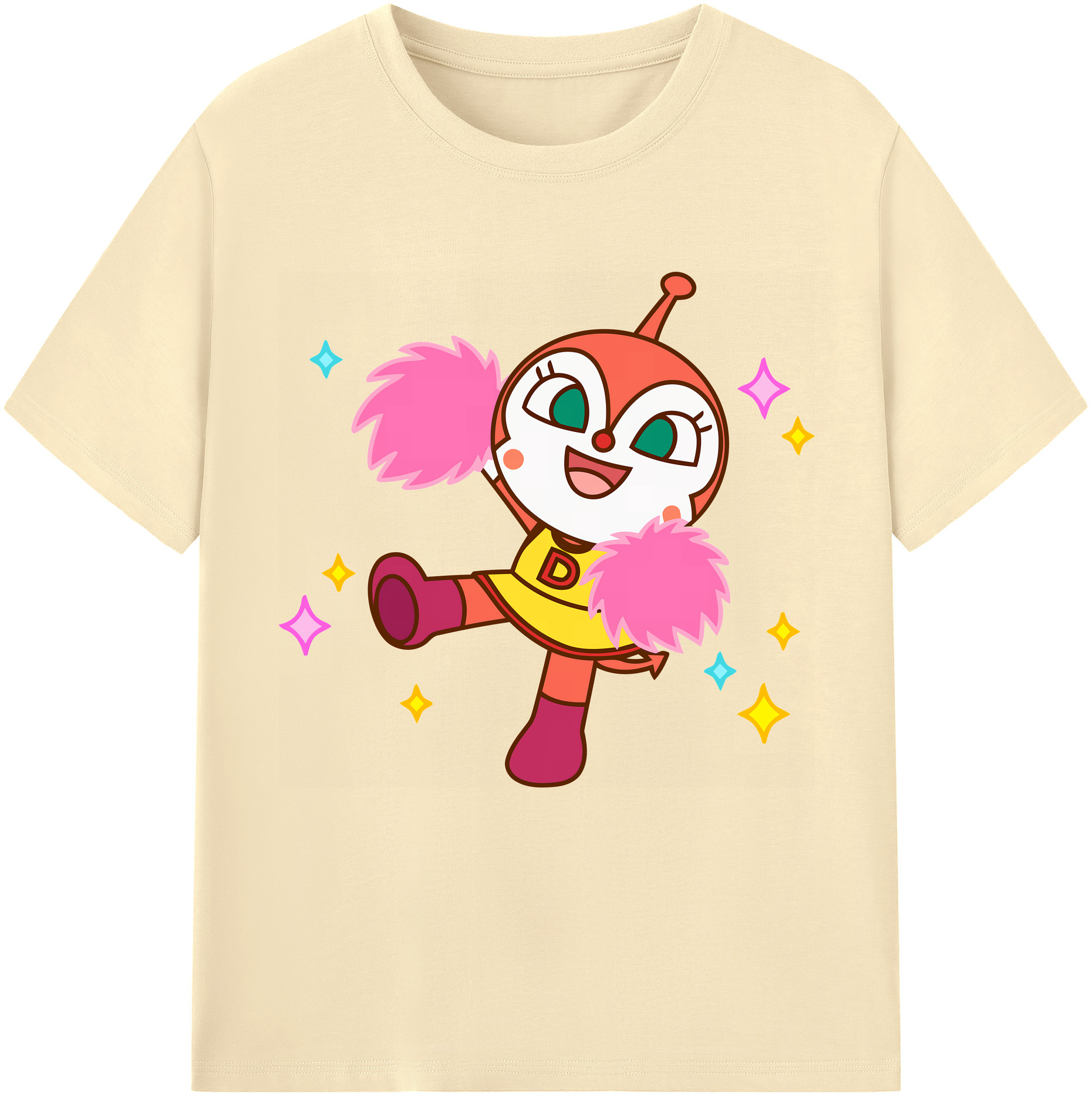 （画像用） アンパンマン Anpanman 綿100％半袖Tシャツ（フロントプリント）