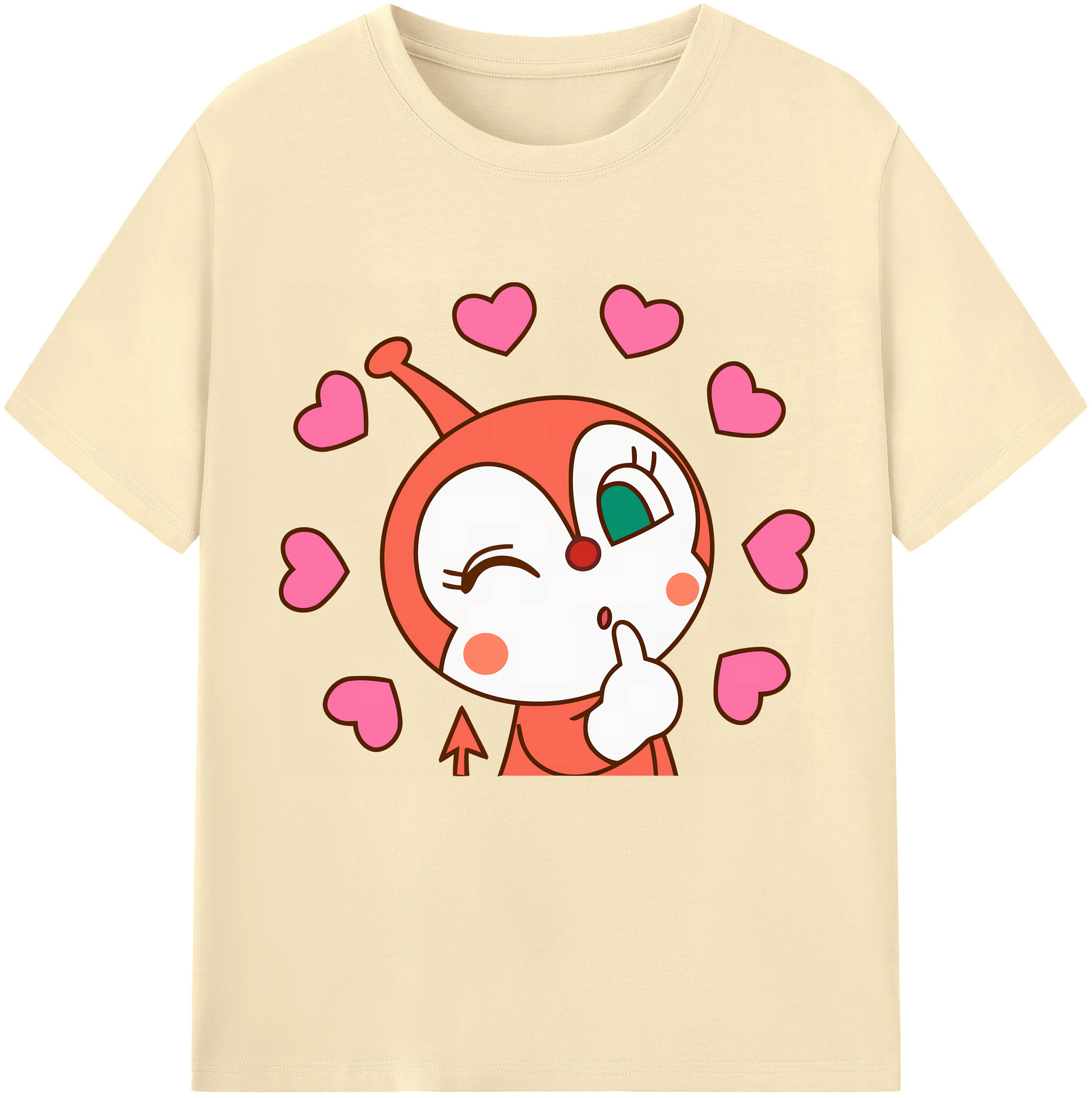（画像用） アンパンマン Anpanman 綿100％半袖Tシャツ（フロントプリント）