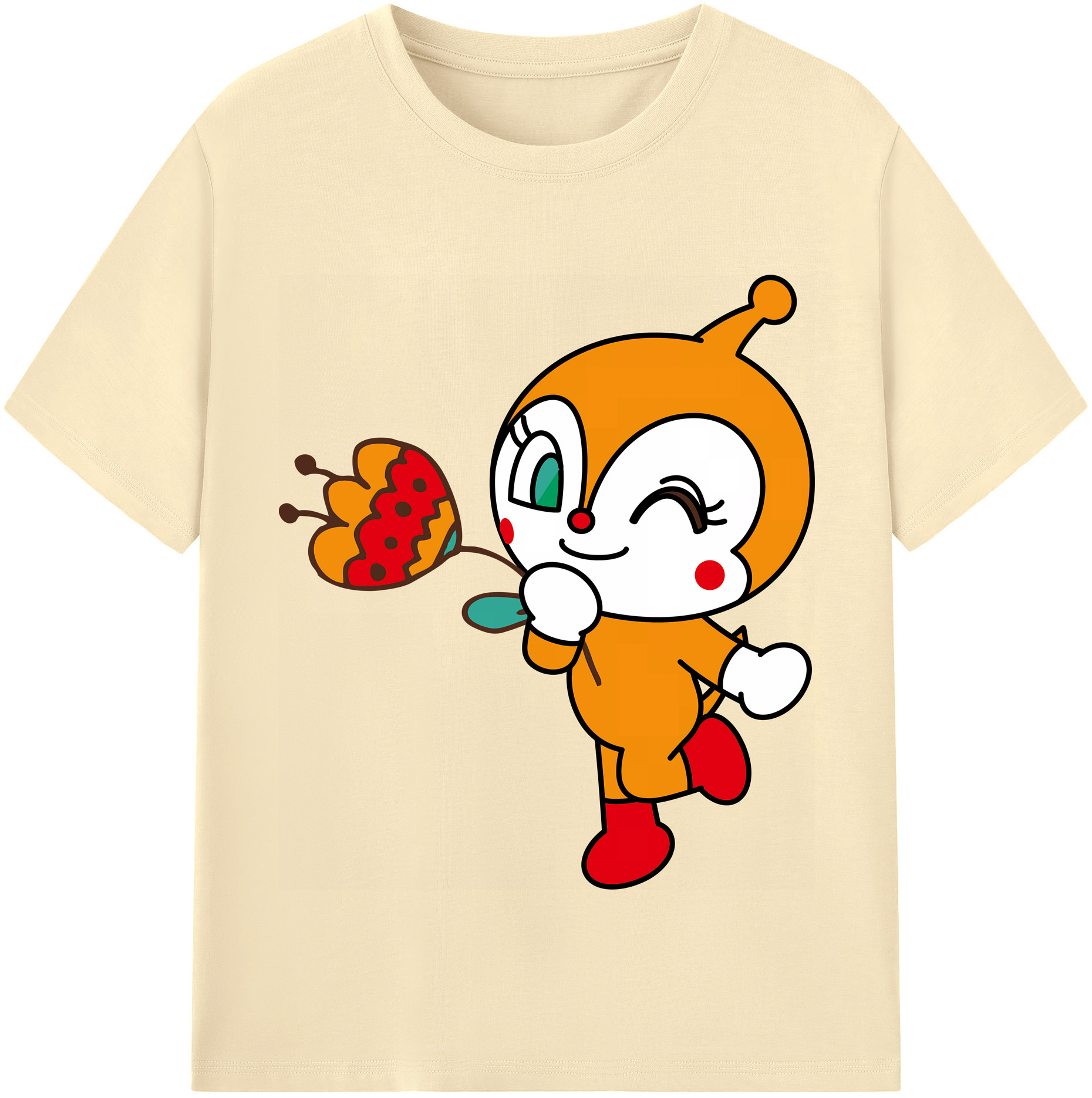（画像用） アンパンマン Anpanman 綿100％半袖Tシャツ（フロントプリント）