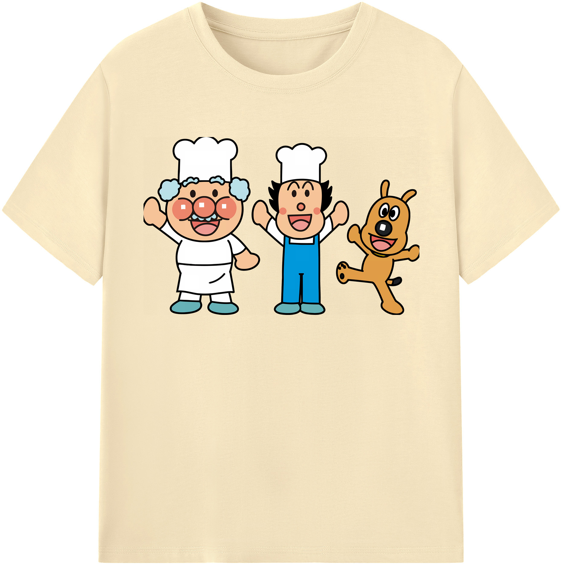 （画像用） アンパンマン Anpanman 綿100％半袖Tシャツ（フロントプリント）
