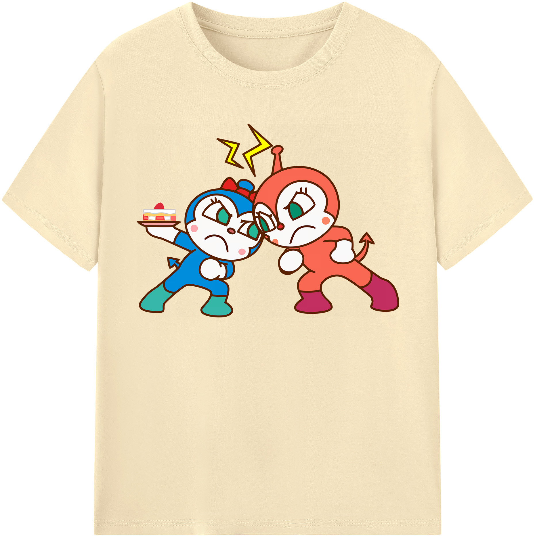 （画像用） アンパンマン Anpanman 綿100％半袖Tシャツ（フロントプリント）