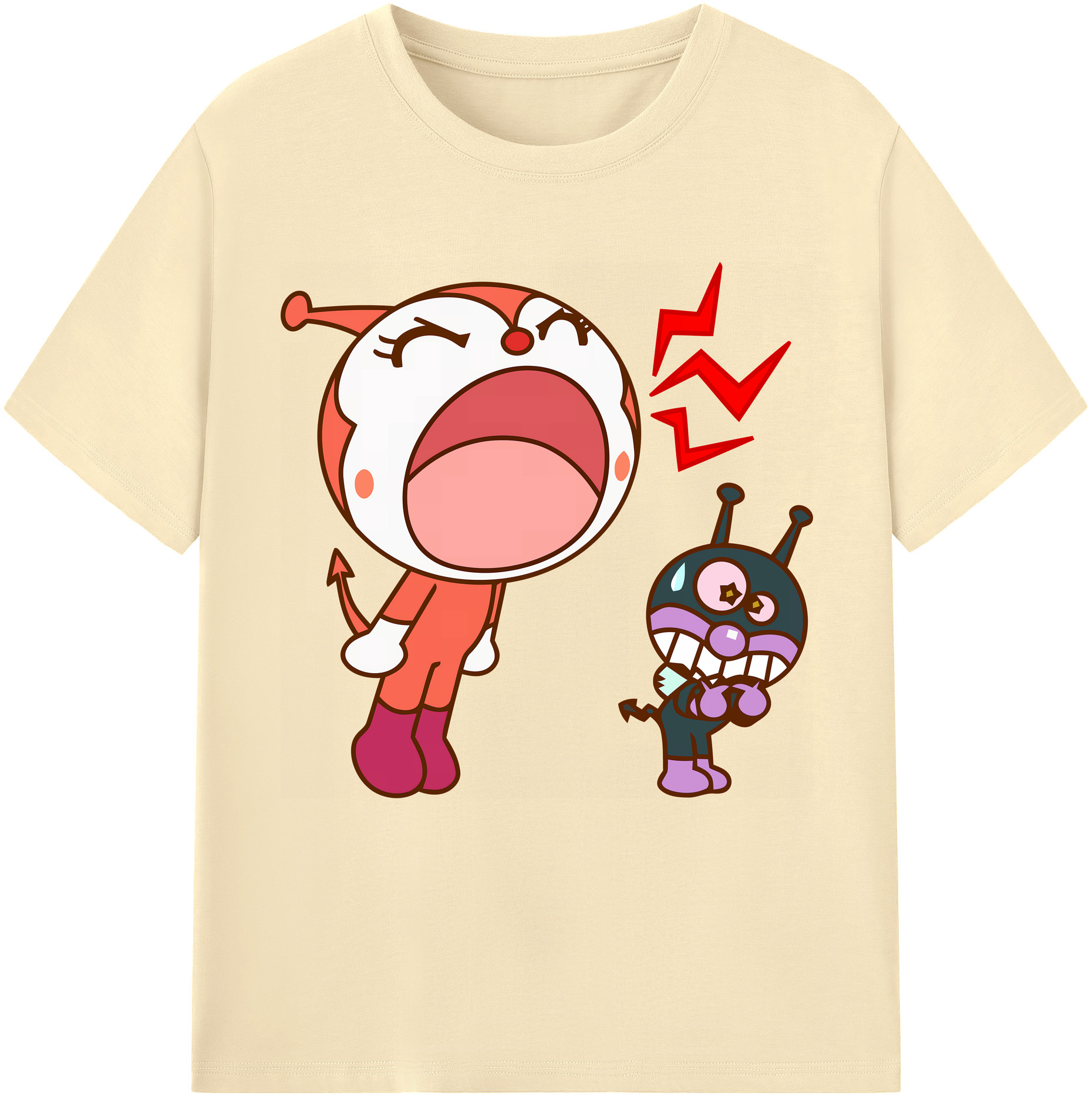 （画像用） アンパンマン Anpanman 綿100％半袖Tシャツ（フロントプリント）