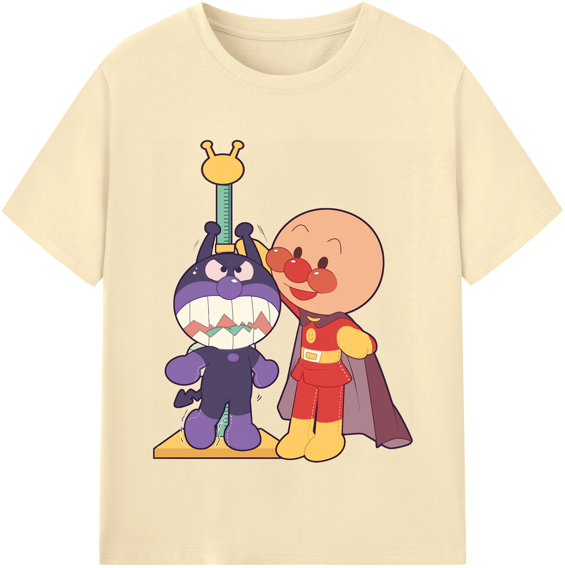 （画像用） アンパンマン Anpanman 綿100％半袖Tシャツ（フロントプリント）