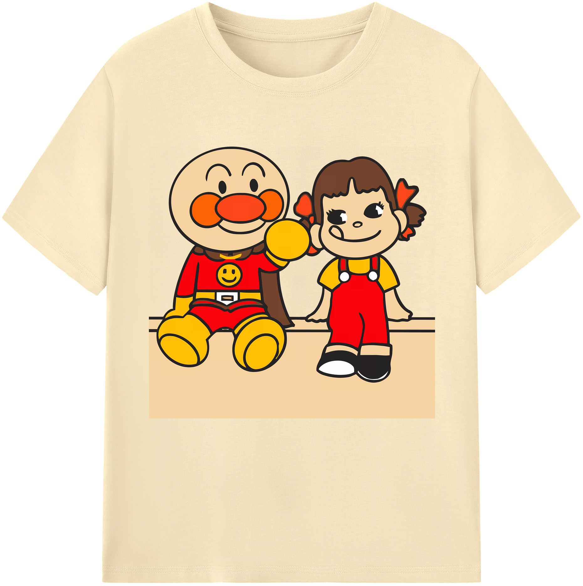 （画像用） アンパンマン Anpanman 綿100％半袖Tシャツ（フロントプリント）