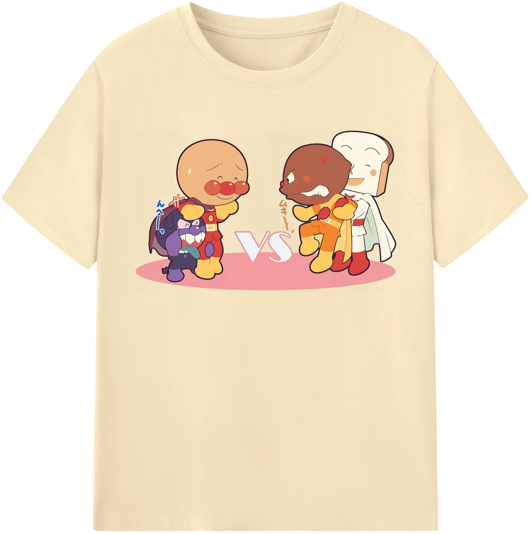 （画像用） アンパンマン Anpanman 綿100％半袖Tシャツ（フロントプリント）