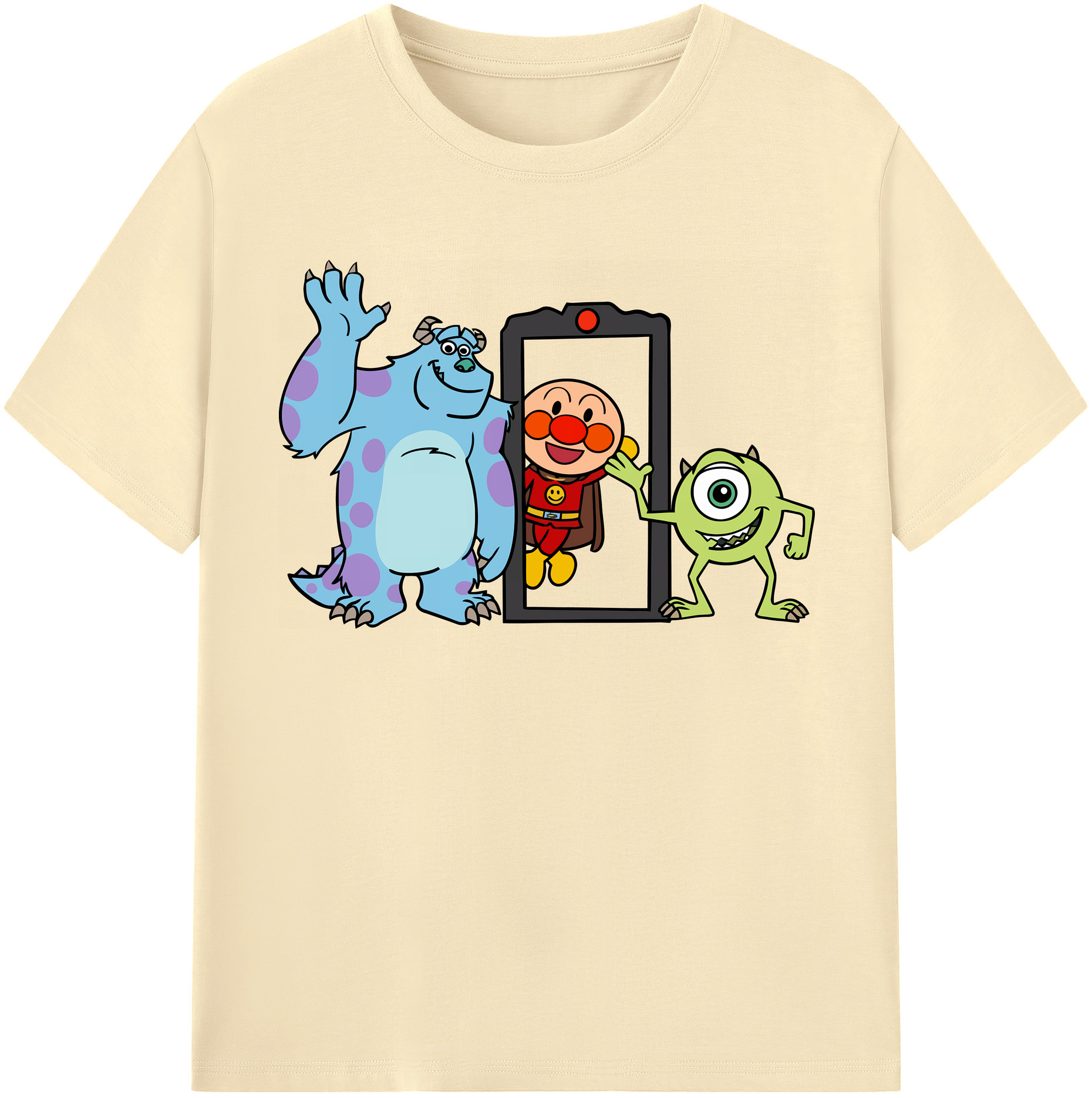 （画像用） アンパンマン Anpanman 綿100％半袖Tシャツ（フロントプリント）