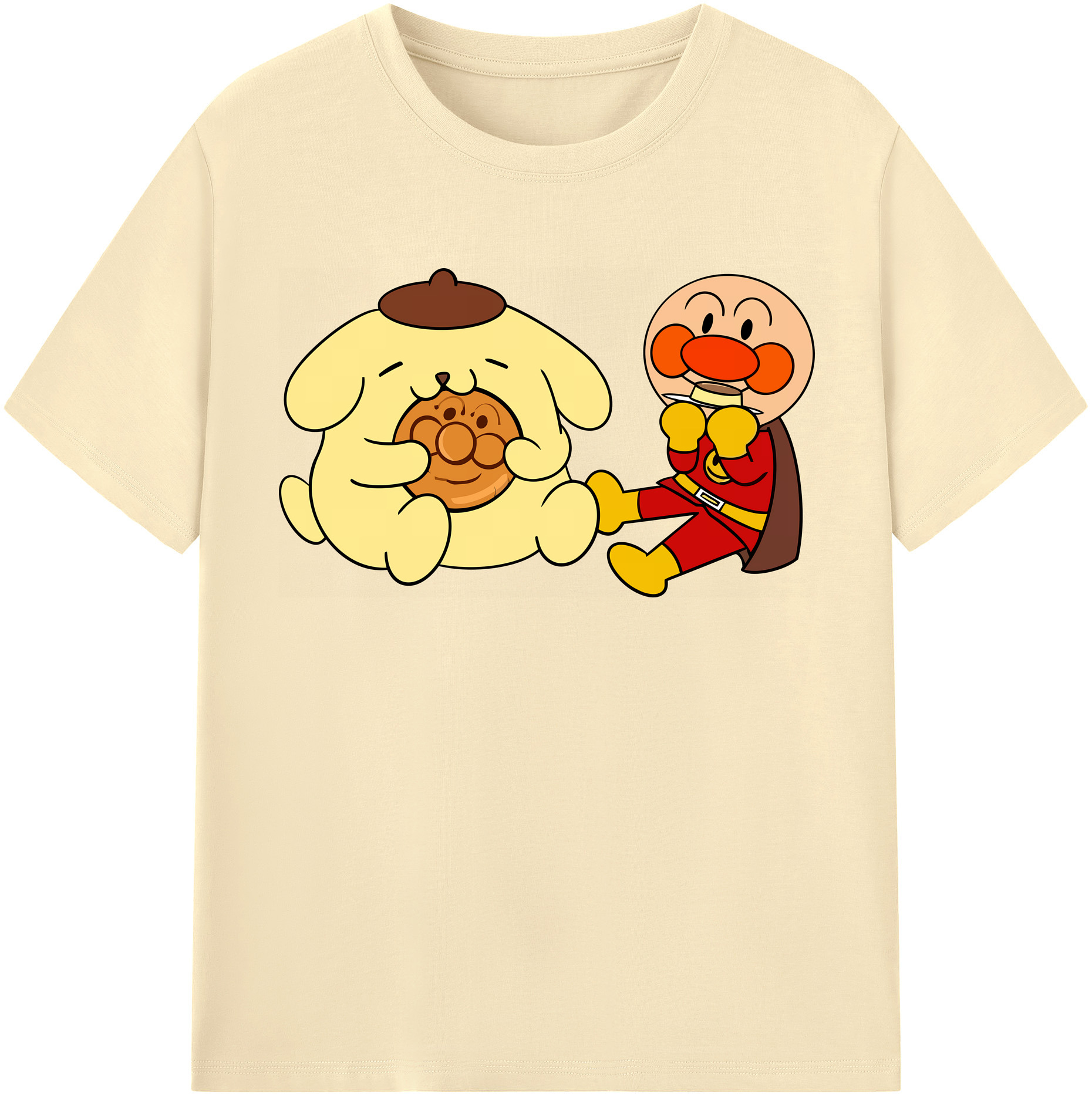 （画像用） アンパンマン Anpanman 綿100％半袖Tシャツ（フロントプリント）