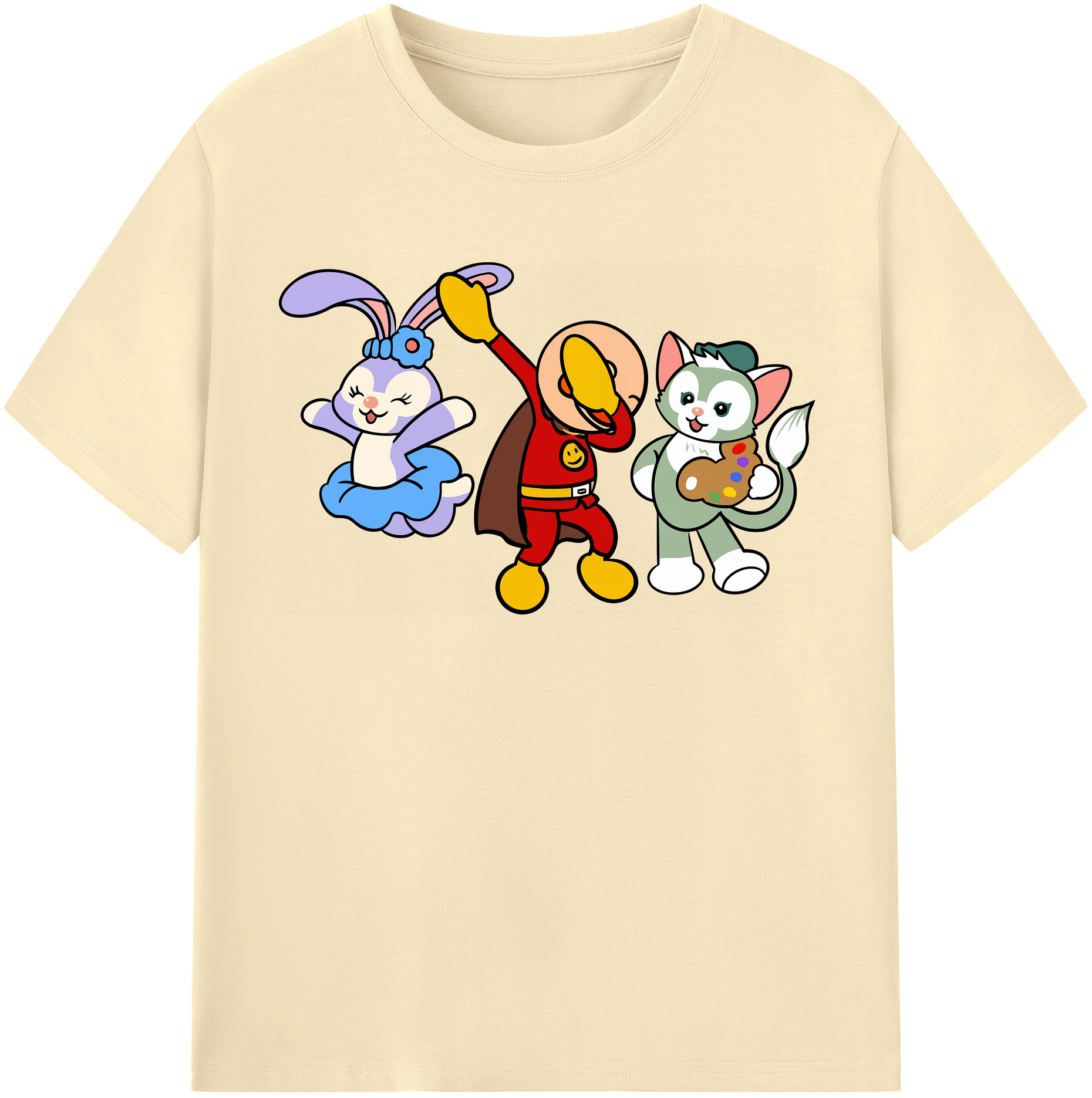 （画像用） アンパンマン Anpanman 綿100％半袖Tシャツ（フロントプリント）