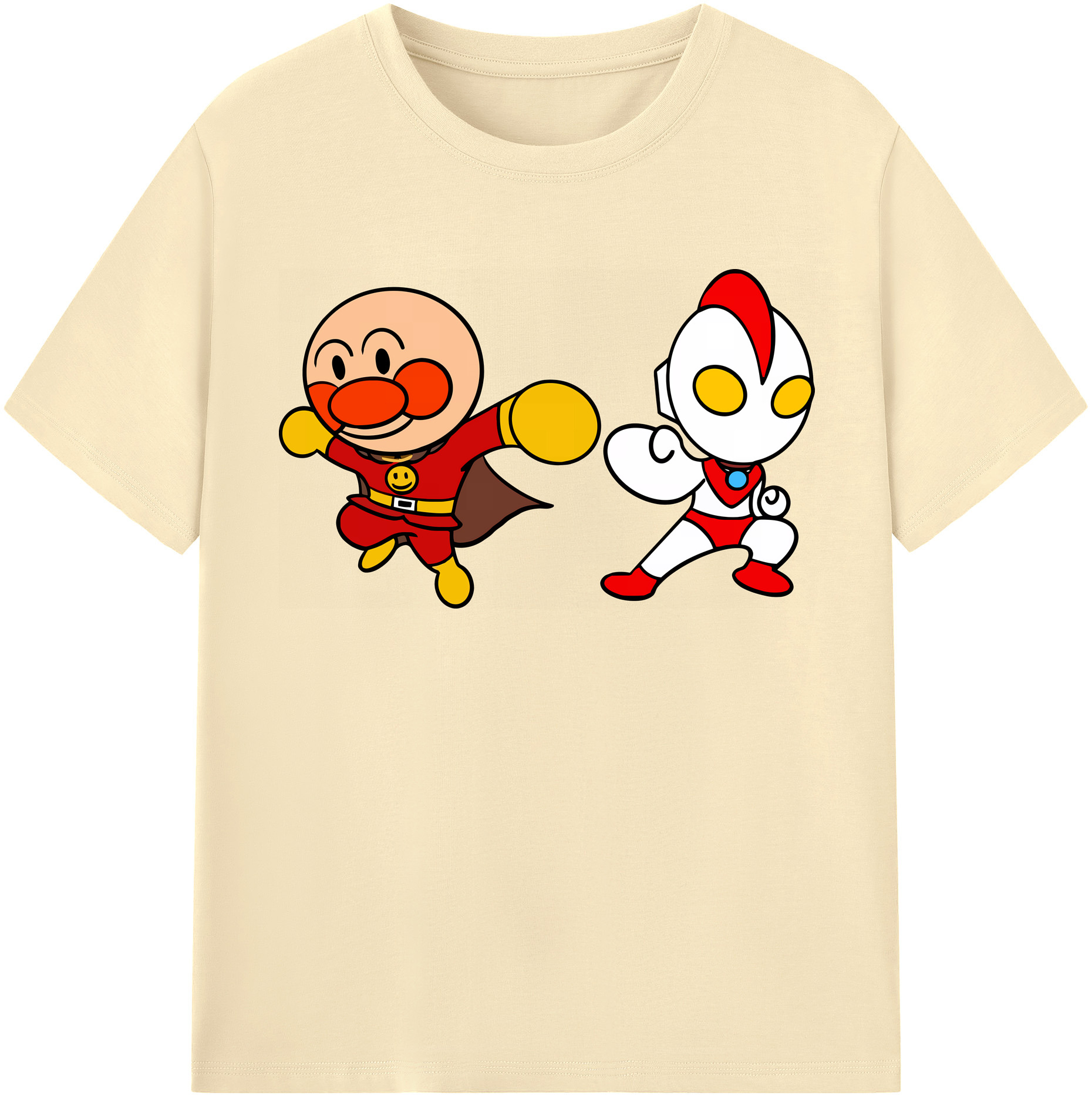 （画像用） アンパンマン Anpanman 綿100％半袖Tシャツ（フロントプリント）