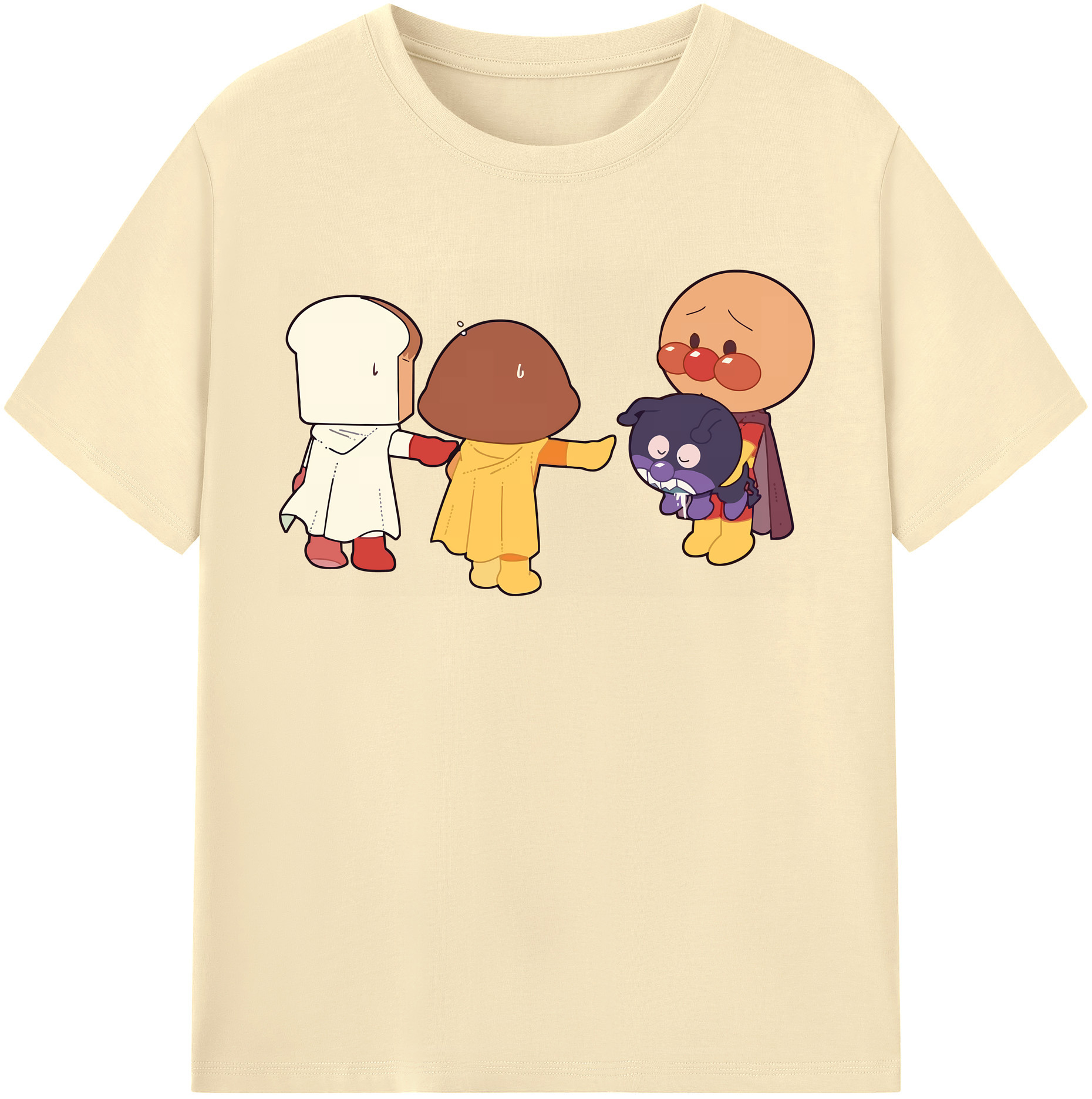 （画像用） アンパンマン Anpanman 綿100％半袖Tシャツ（フロントプリント）