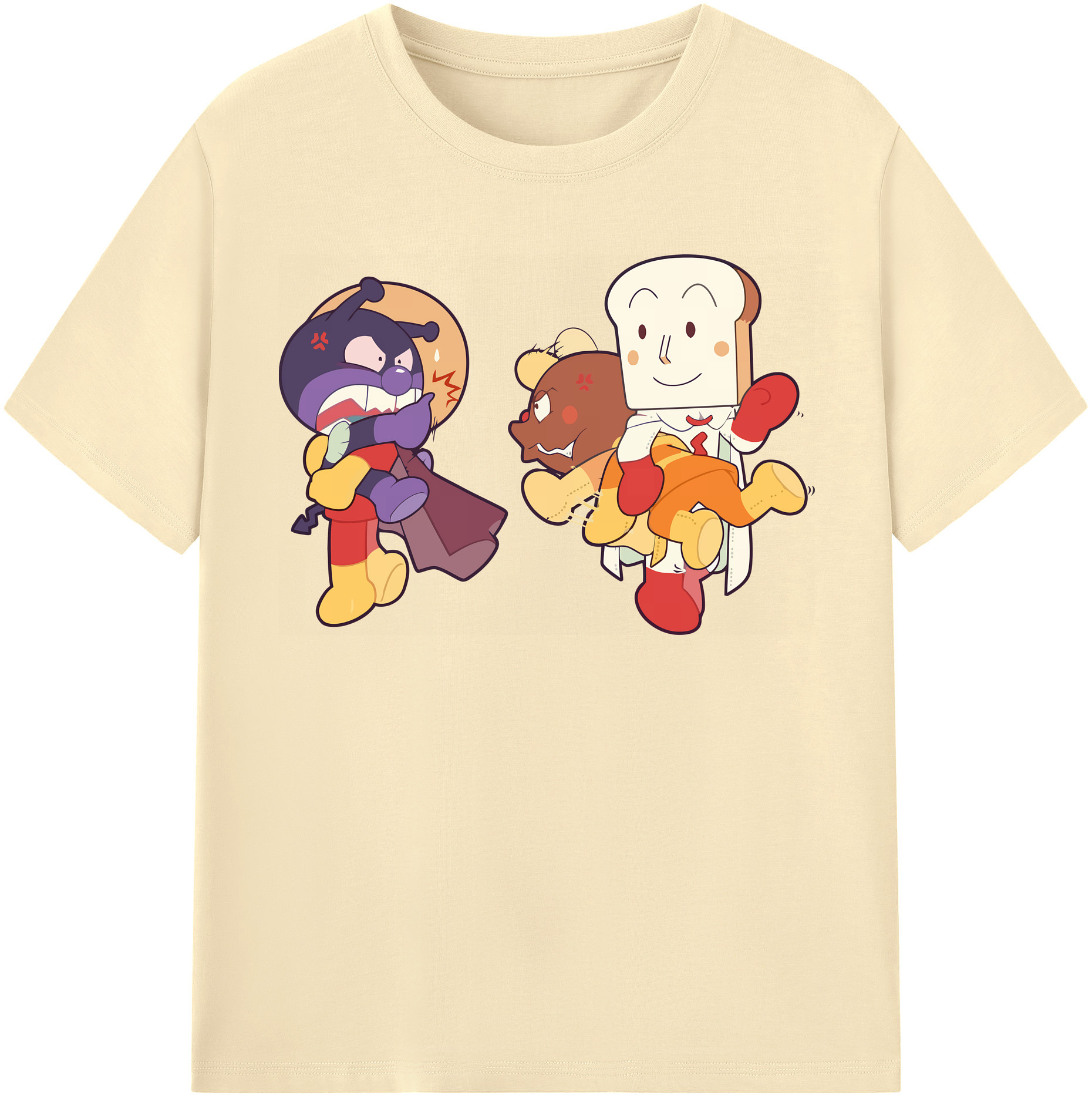 （画像用） アンパンマン Anpanman 綿100％半袖Tシャツ（フロントプリント）