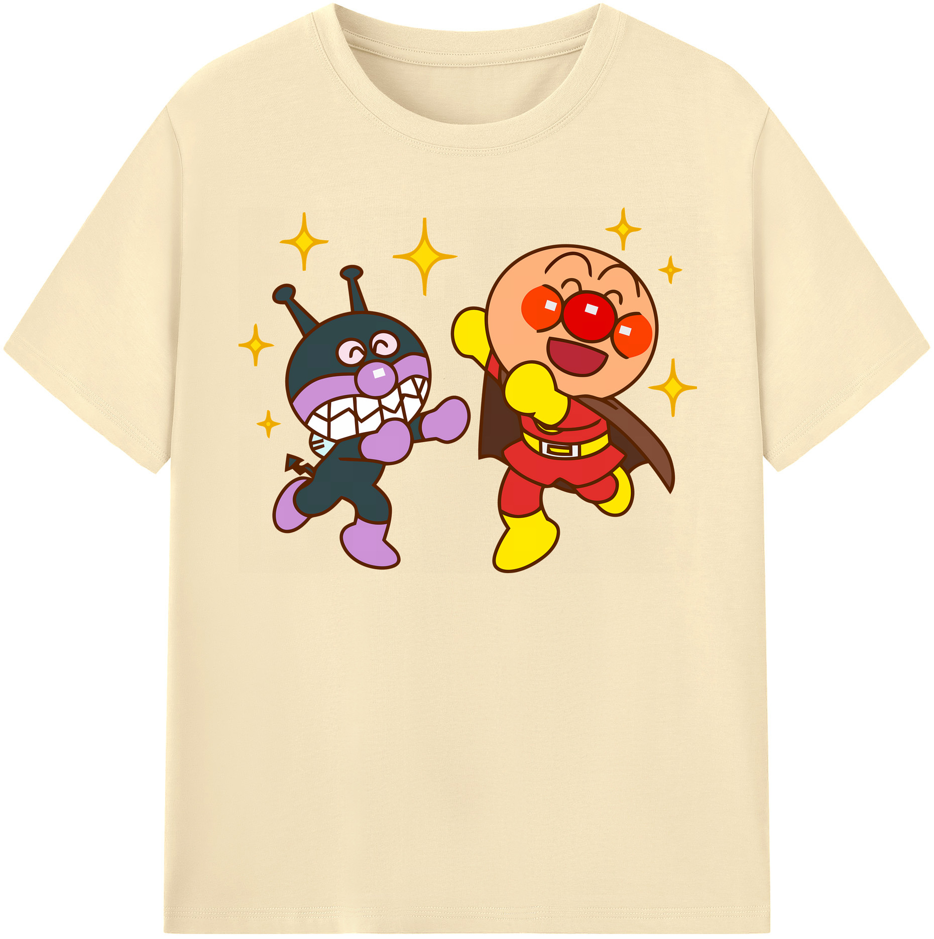 （画像用） アンパンマン Anpanman 綿100％半袖Tシャツ（フロントプリント）