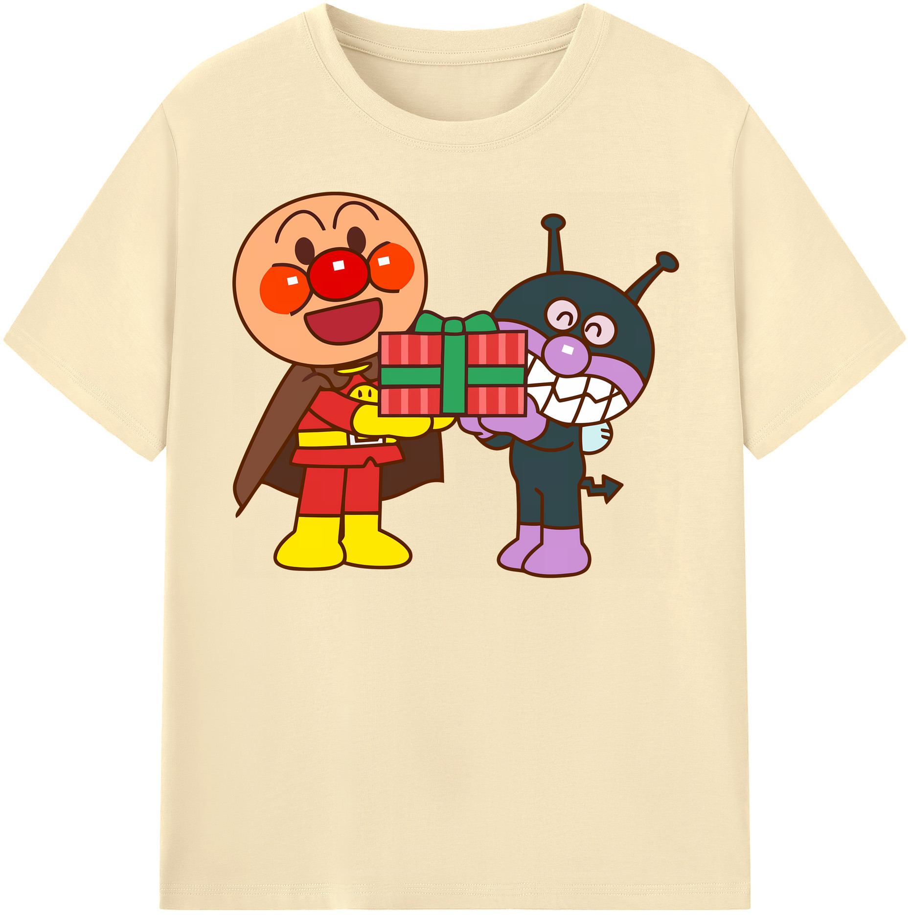 （画像用） アンパンマン Anpanman 綿100％半袖Tシャツ（フロントプリント）