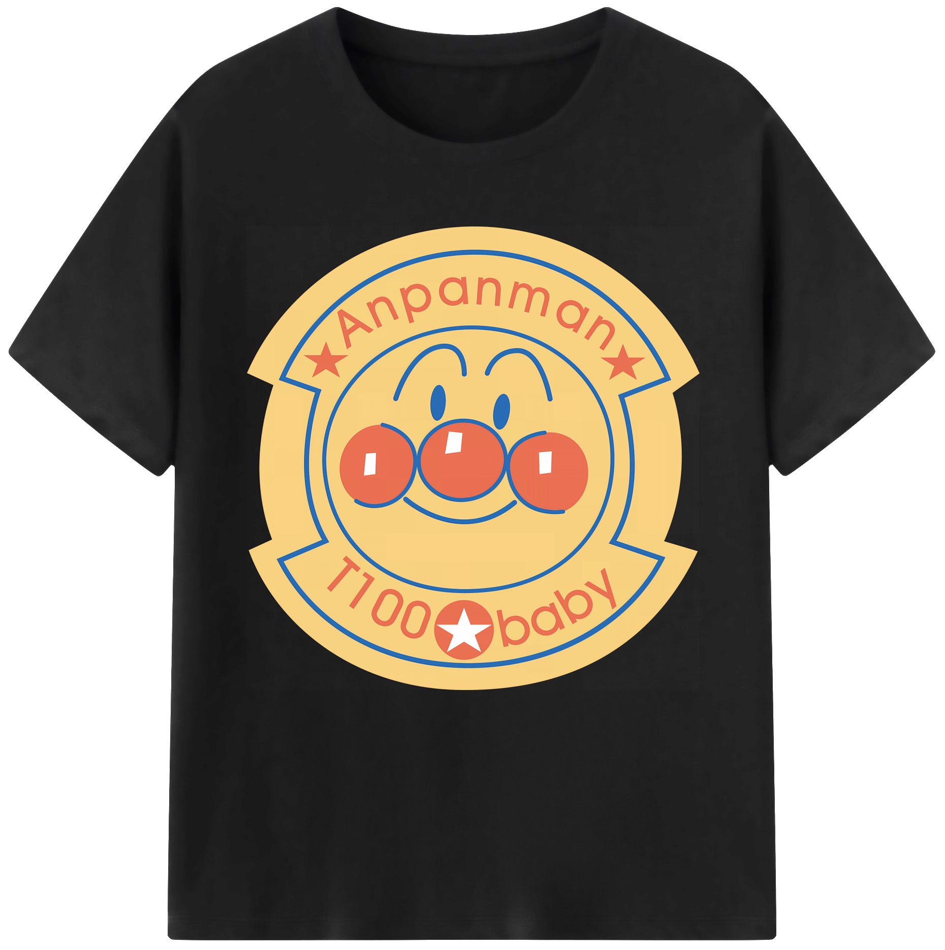 （画像用） アンパンマン Anpanman 綿100％半袖Tシャツ（フロントプリント）