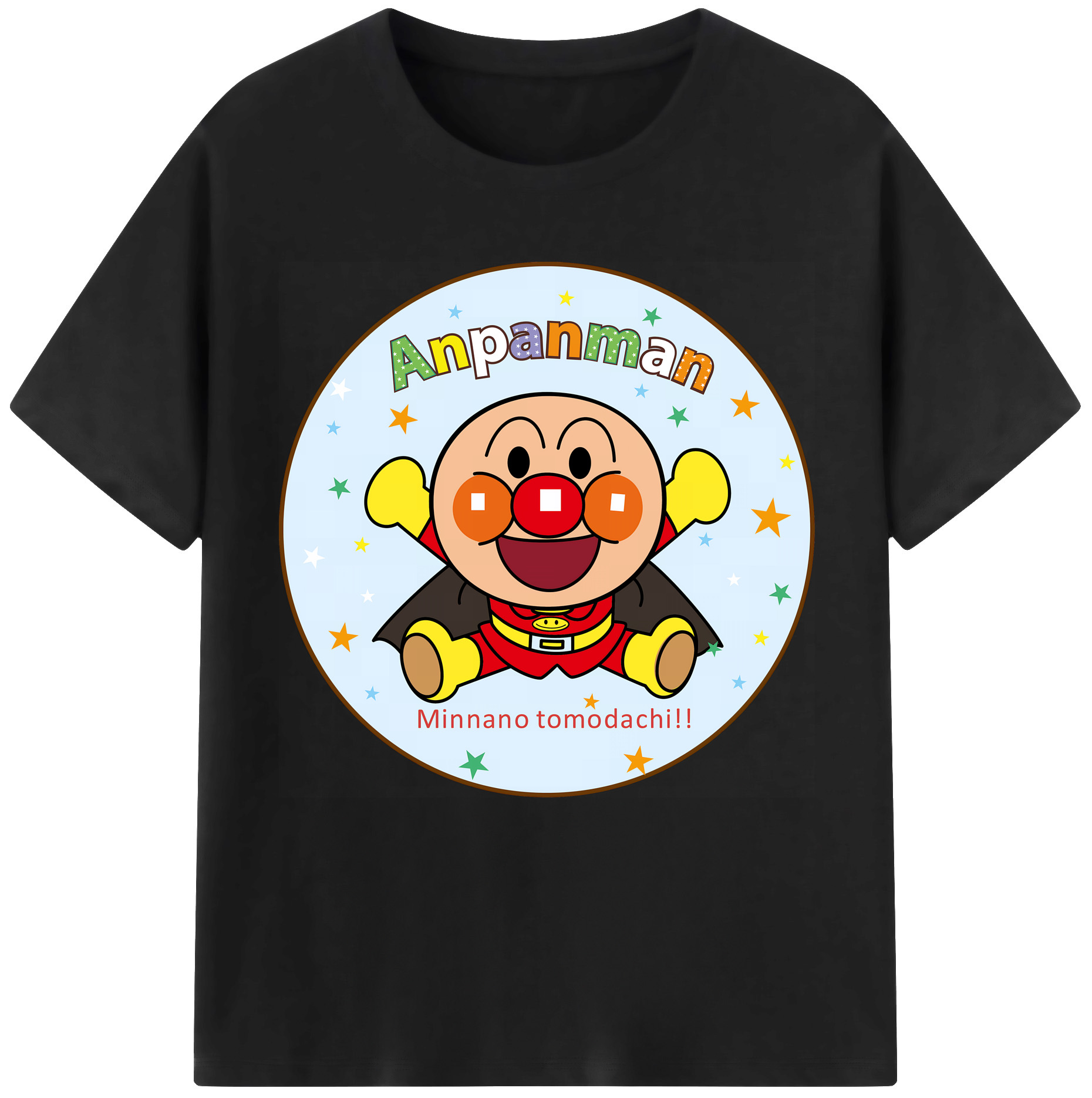 （画像用） アンパンマン Anpanman 綿100％半袖Tシャツ（フロントプリント）