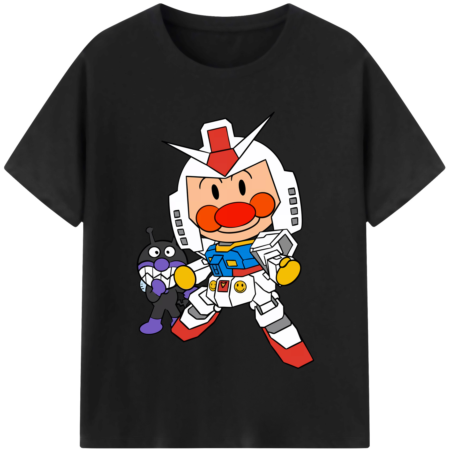 （画像用） アンパンマン Anpanman 綿100％半袖Tシャツ（フロントプリント）