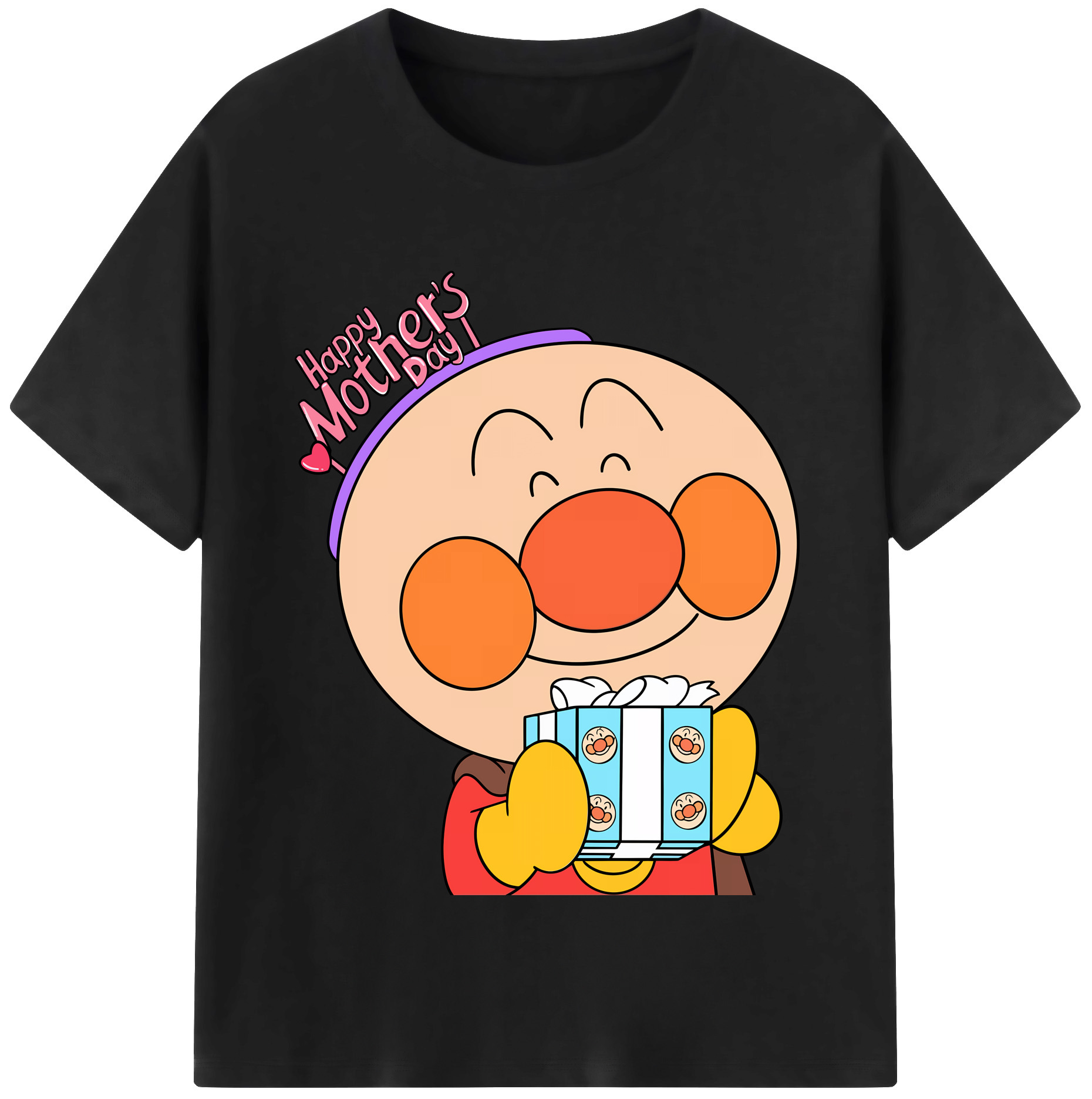 （画像用） アンパンマン Anpanman 綿100％半袖Tシャツ（フロントプリント）