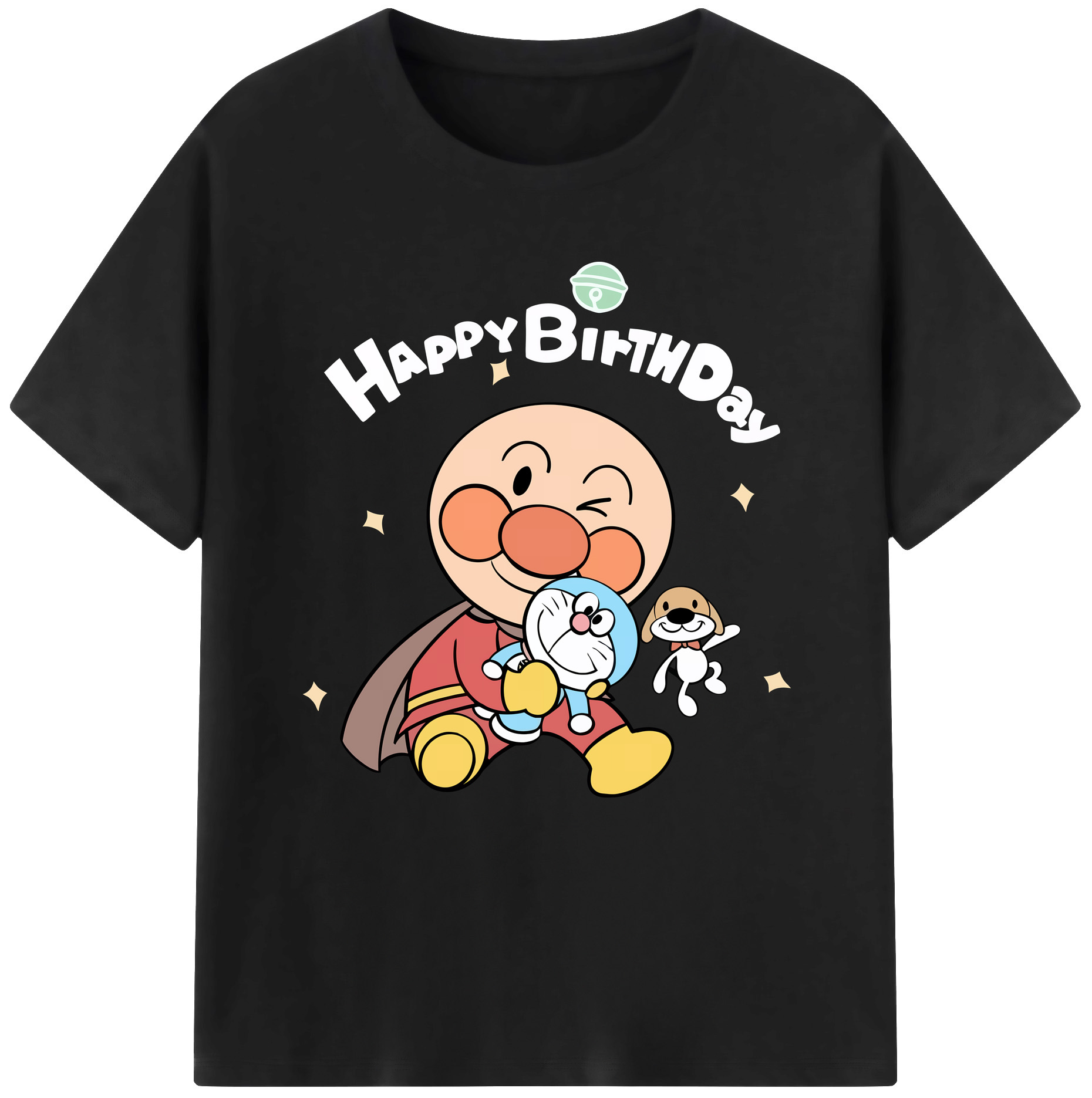 （画像用） アンパンマン Anpanman 綿100％半袖Tシャツ（フロントプリント）