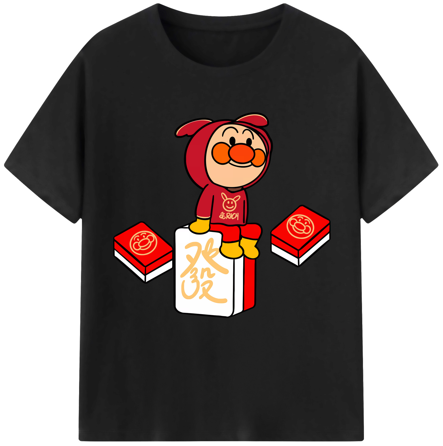 （画像用） アンパンマン Anpanman 綿100％半袖Tシャツ（フロントプリント）