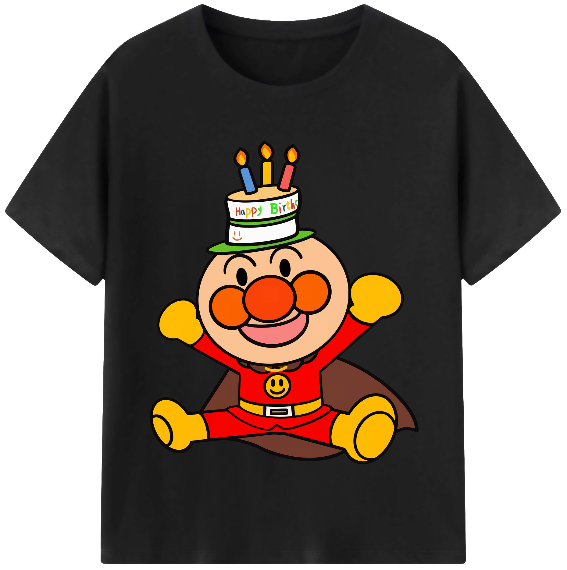 （画像用） アンパンマン Anpanman 綿100％半袖Tシャツ（フロントプリント）